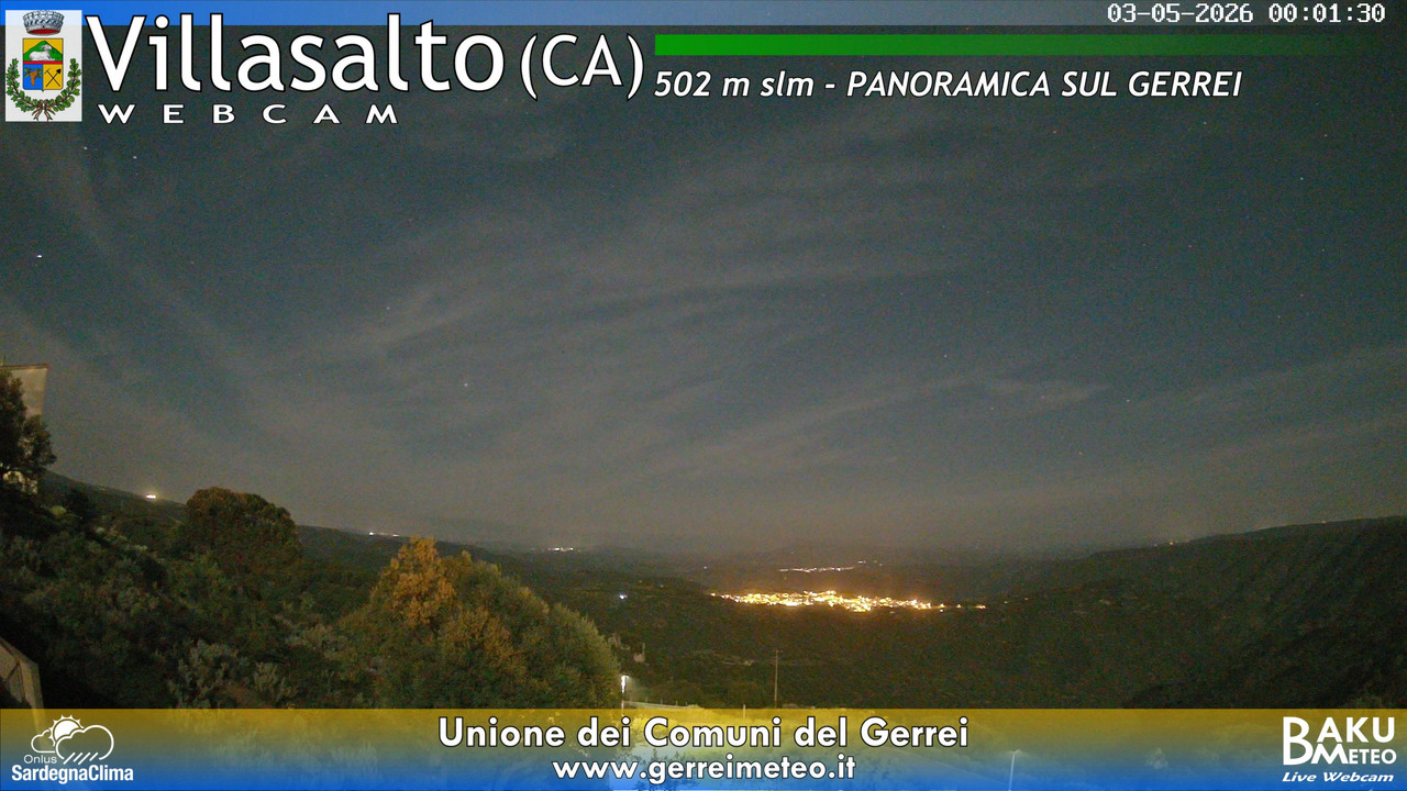 time-lapse frame, Villasalto webcam