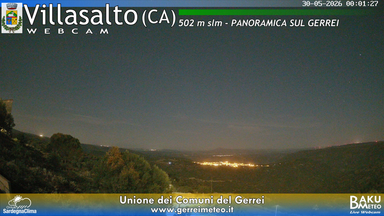 time-lapse frame, Villasalto webcam