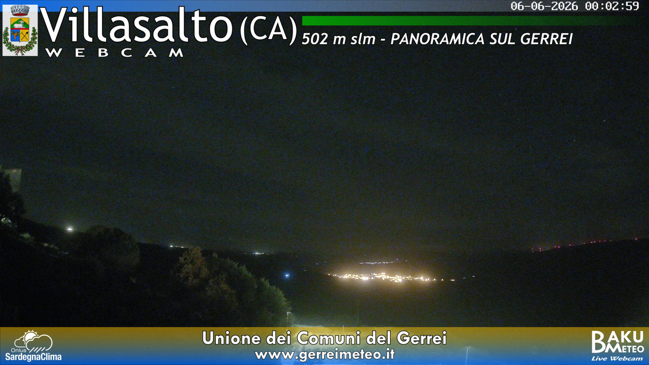 time-lapse frame, Villasalto webcam