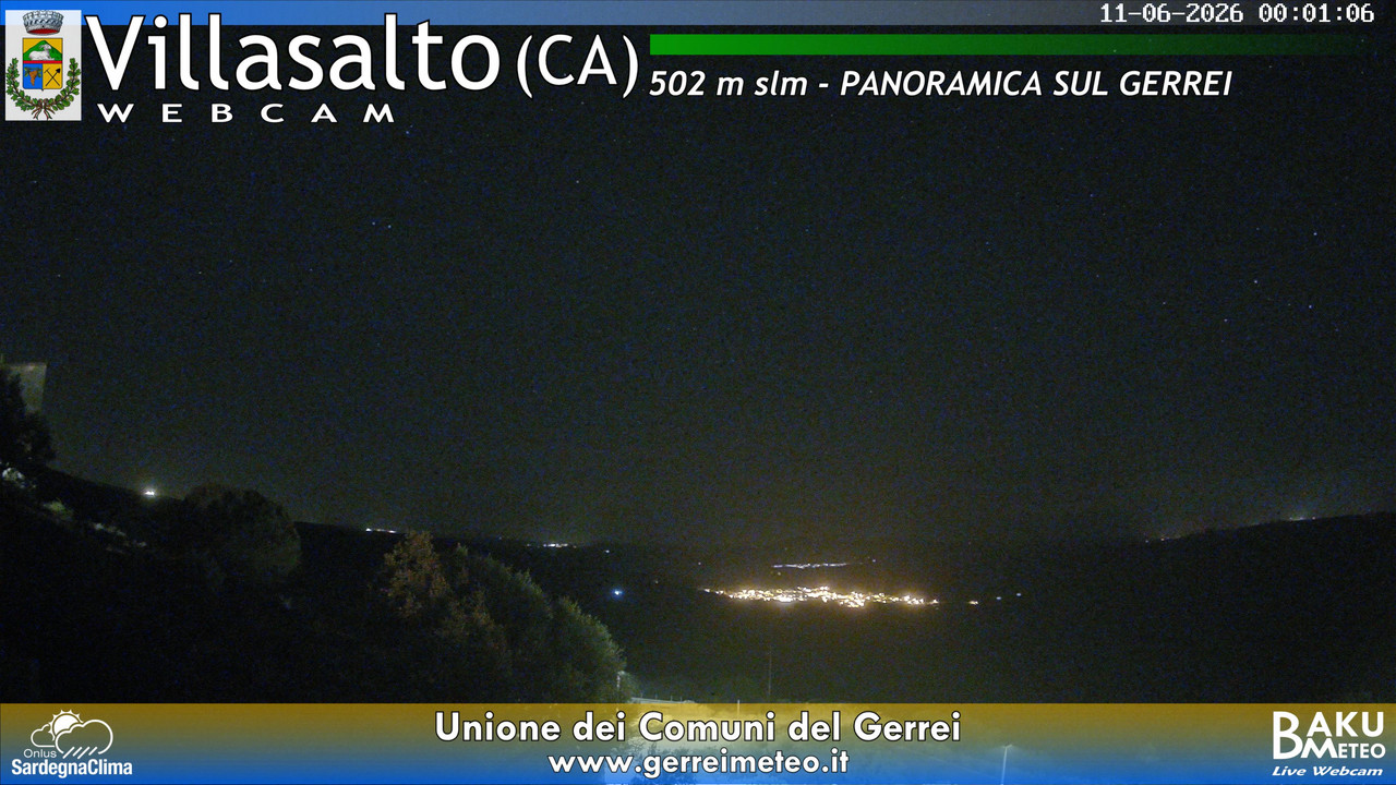time-lapse frame, Villasalto webcam