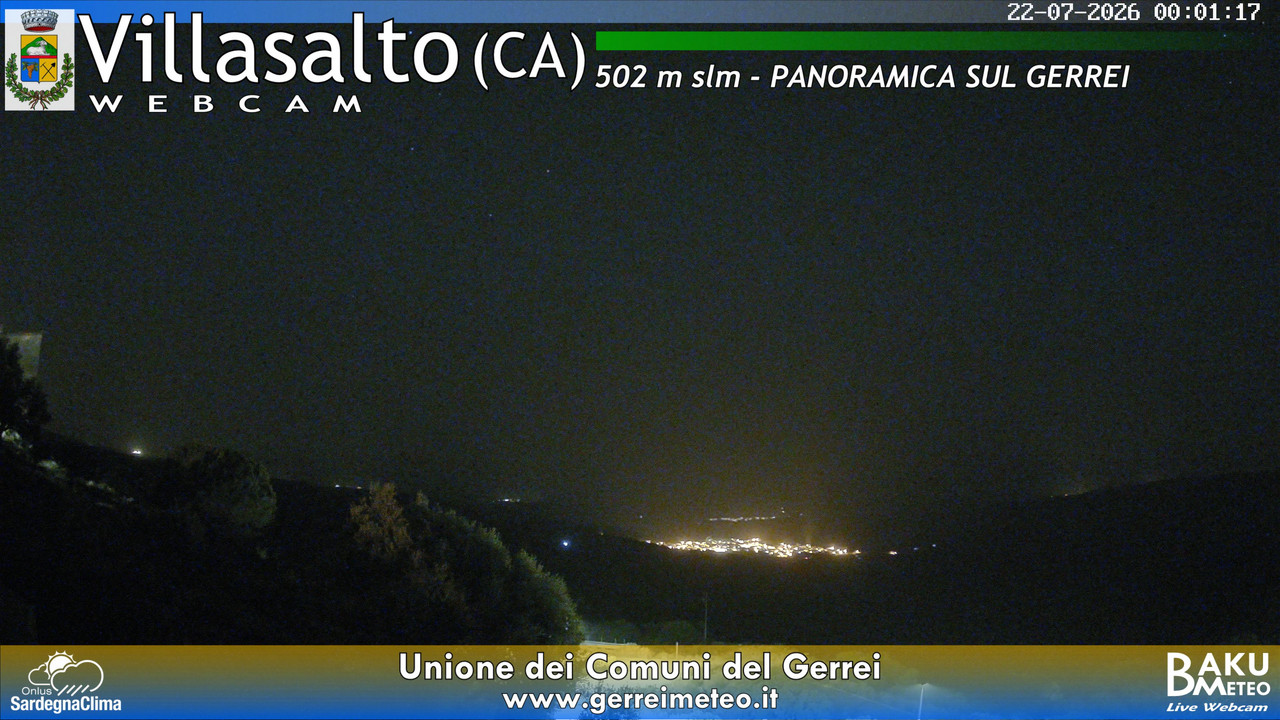 time-lapse frame, Villasalto webcam