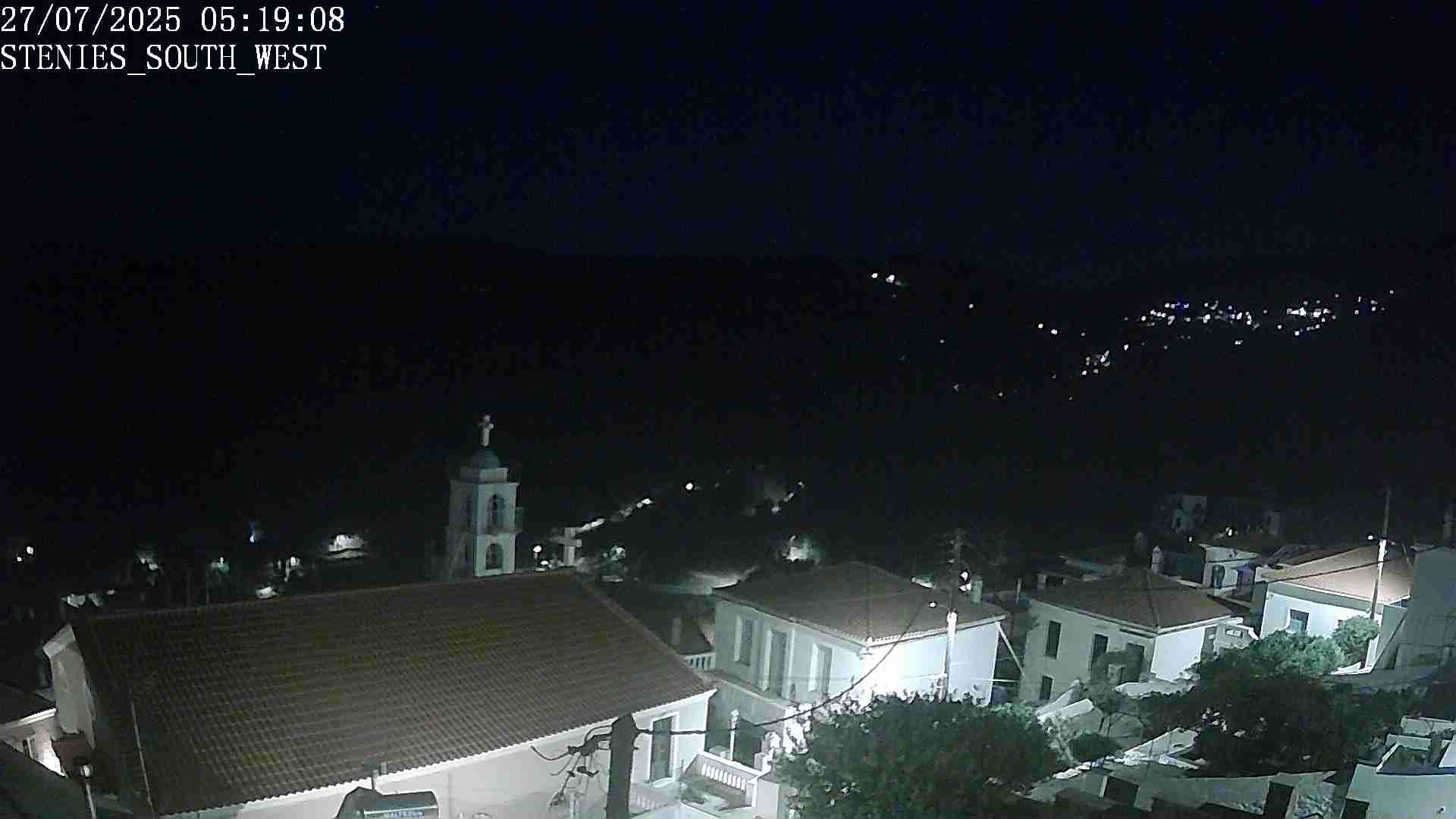 time-lapse frame, Stenies. Andros Island  SW View webcam