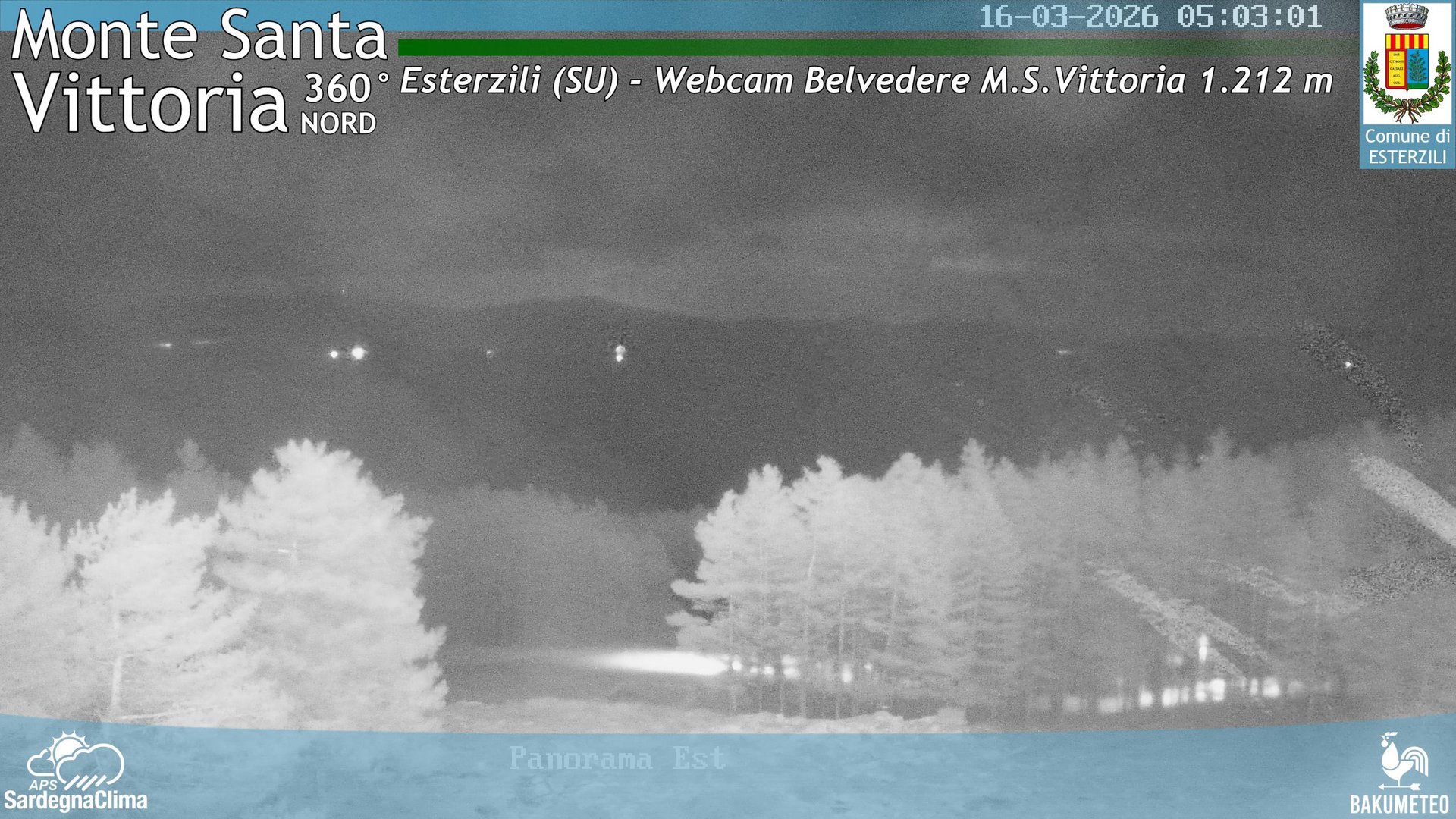 time-lapse frame, Monte Santa Vittoria Nord webcam