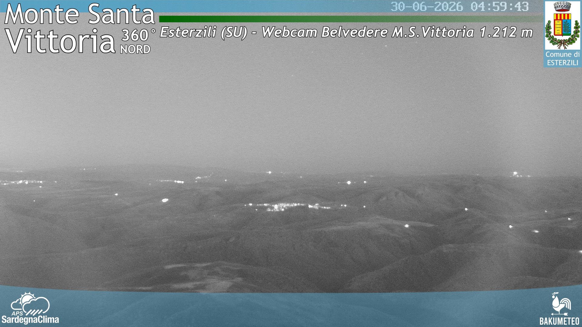 time-lapse frame, Monte Santa Vittoria Nord webcam