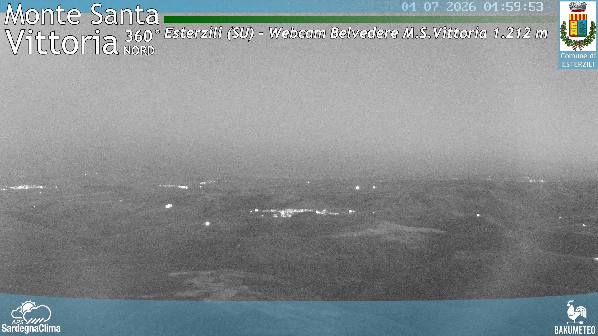 time-lapse frame, Monte Santa Vittoria Nord webcam