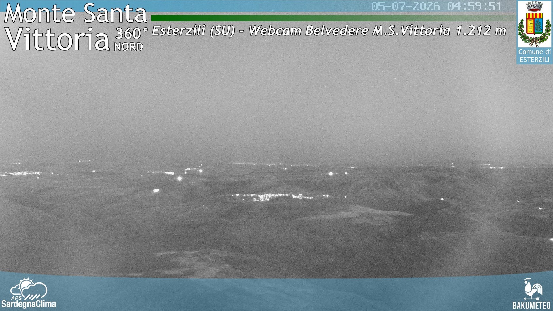 time-lapse frame, Monte Santa Vittoria Nord webcam