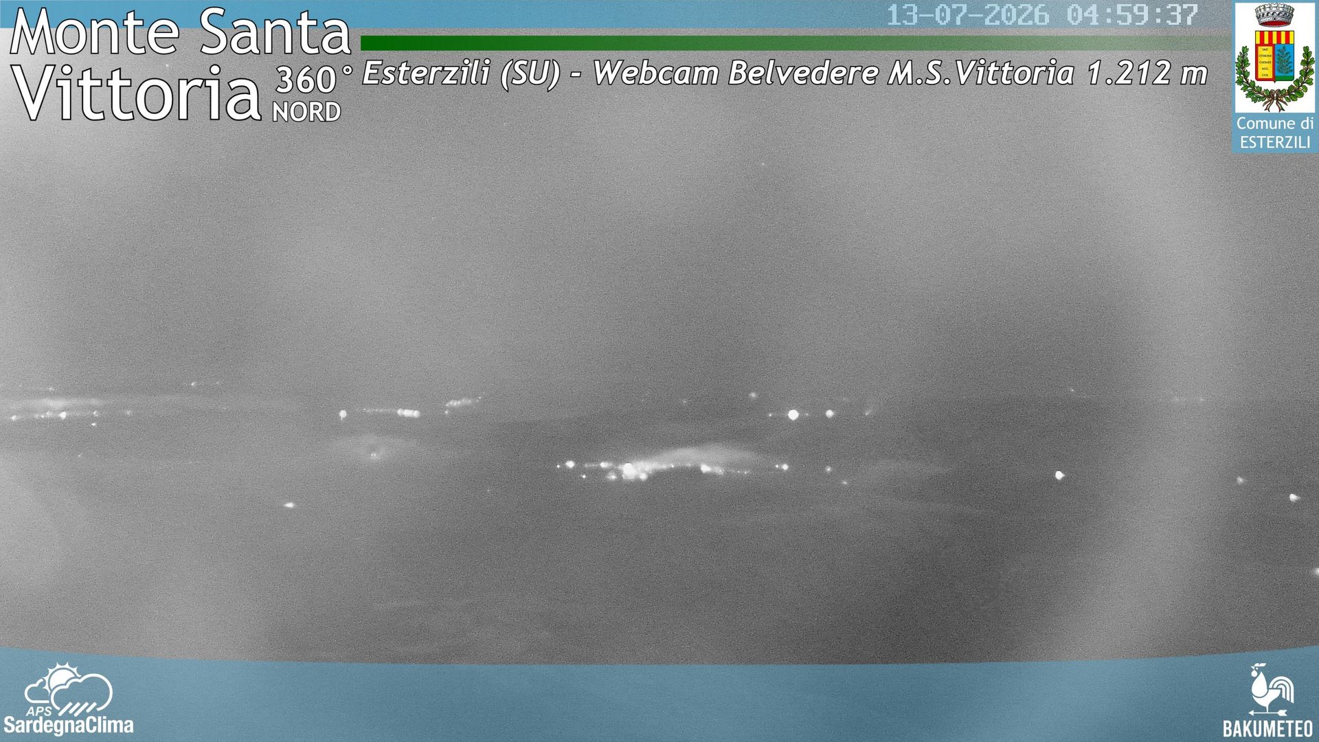 time-lapse frame, Monte Santa Vittoria Nord webcam