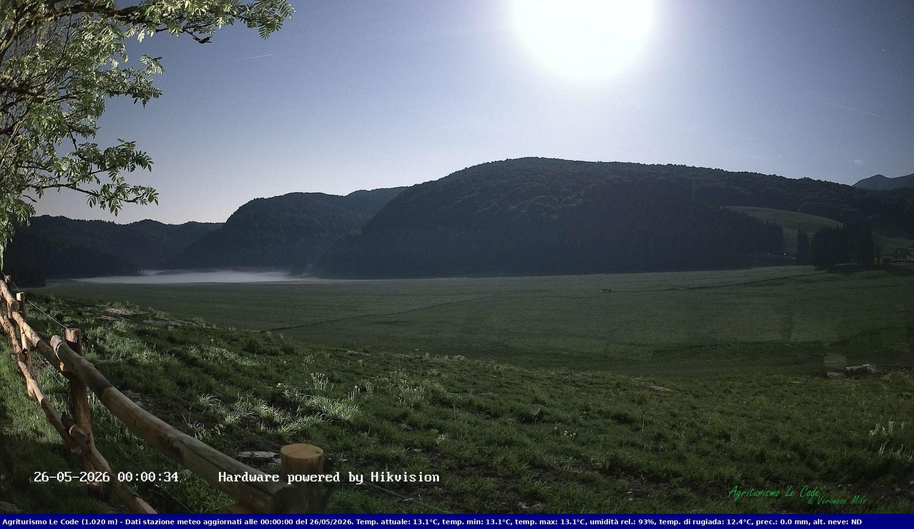 time-lapse frame, Webcam Cansiglio - verso la piana dei "Bech" webcam
