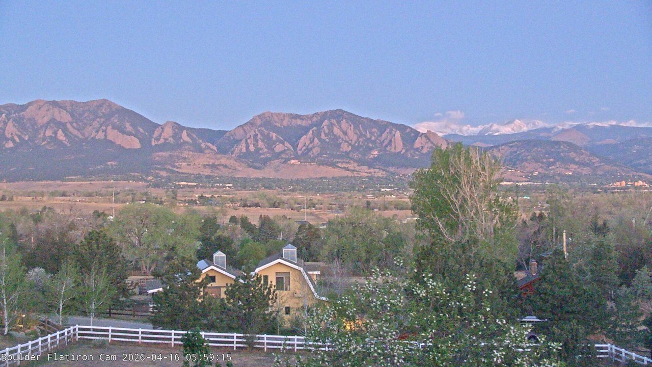 time-lapse frame, Louisville Flatirons time-lapse webcam