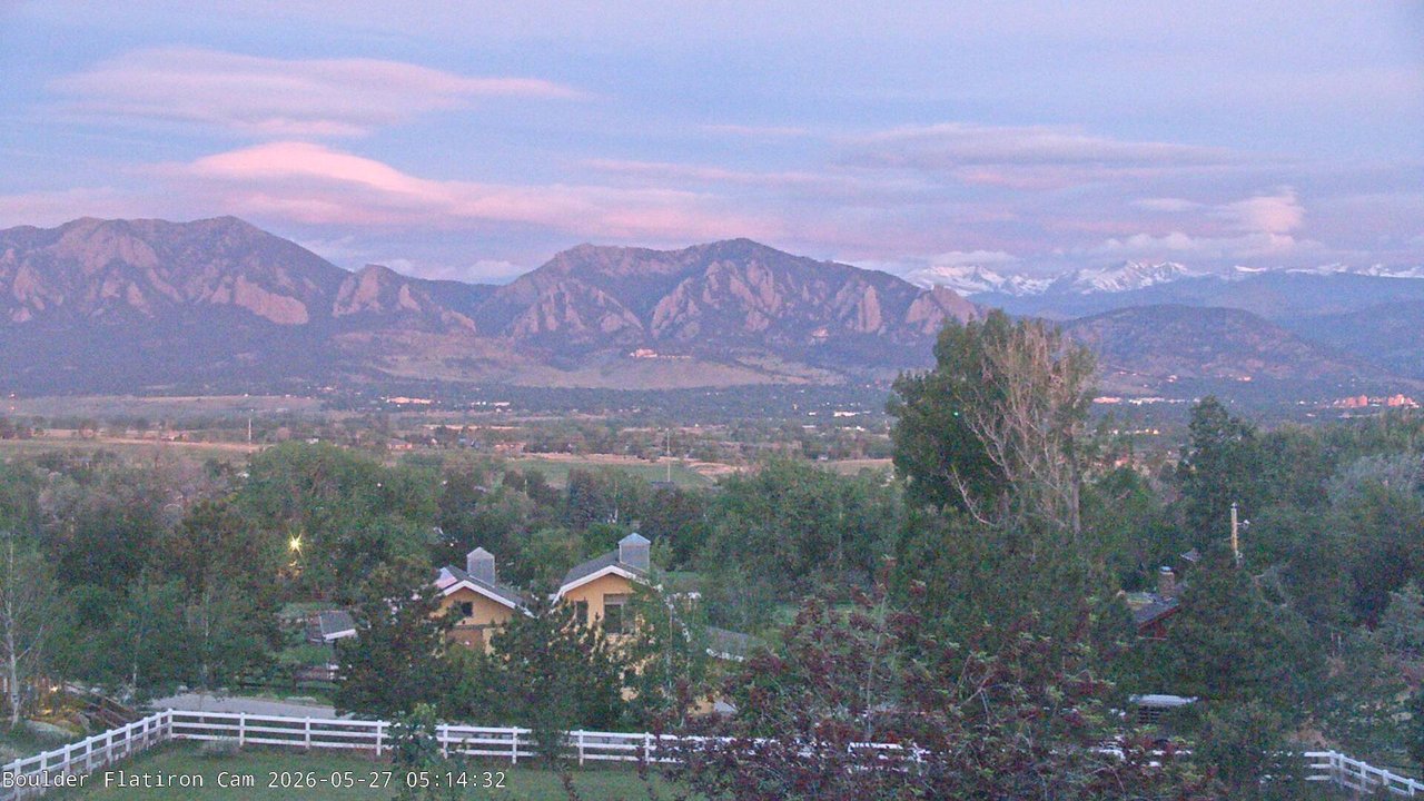 time-lapse frame, Louisville Flatirons time-lapse webcam