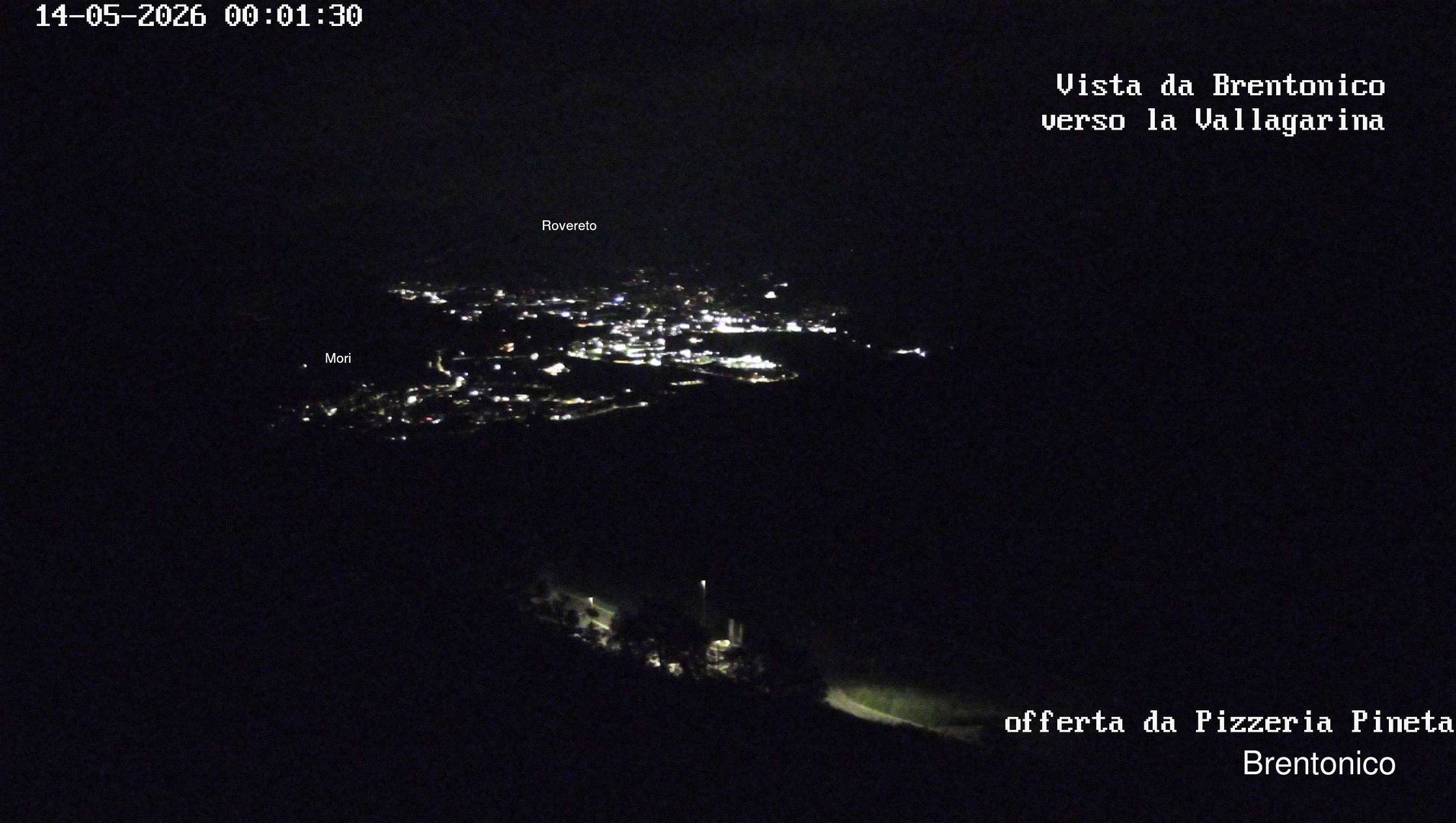 time-lapse frame, Vista Vallagarina da Brentonico webcam