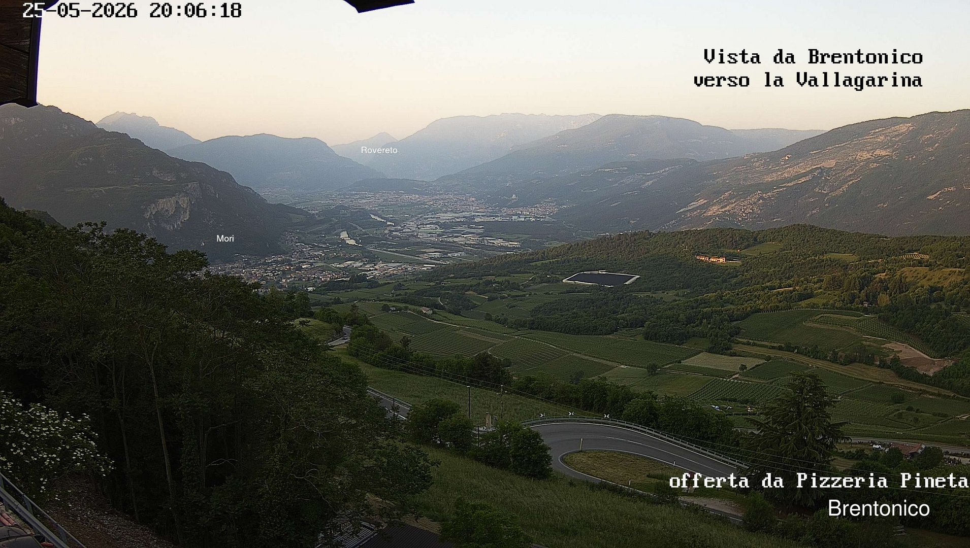 time-lapse frame, Vista Vallagarina da Brentonico webcam