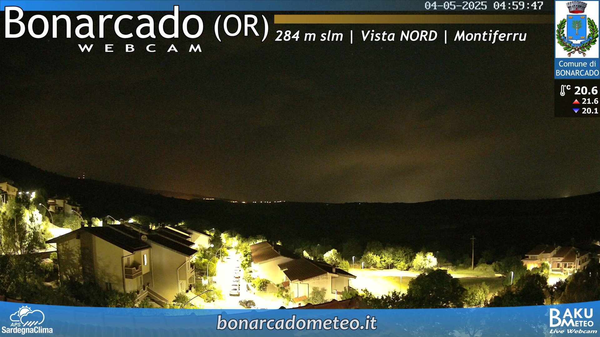 time-lapse frame, Bonarcado NORD webcam
