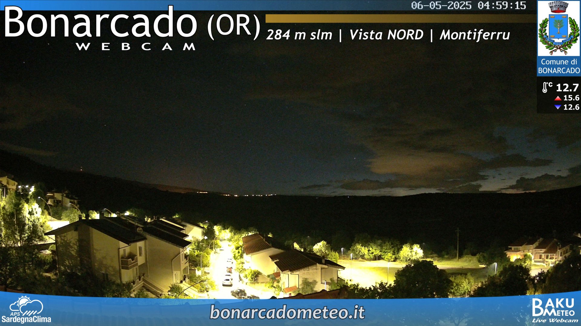 time-lapse frame, Bonarcado NORD webcam