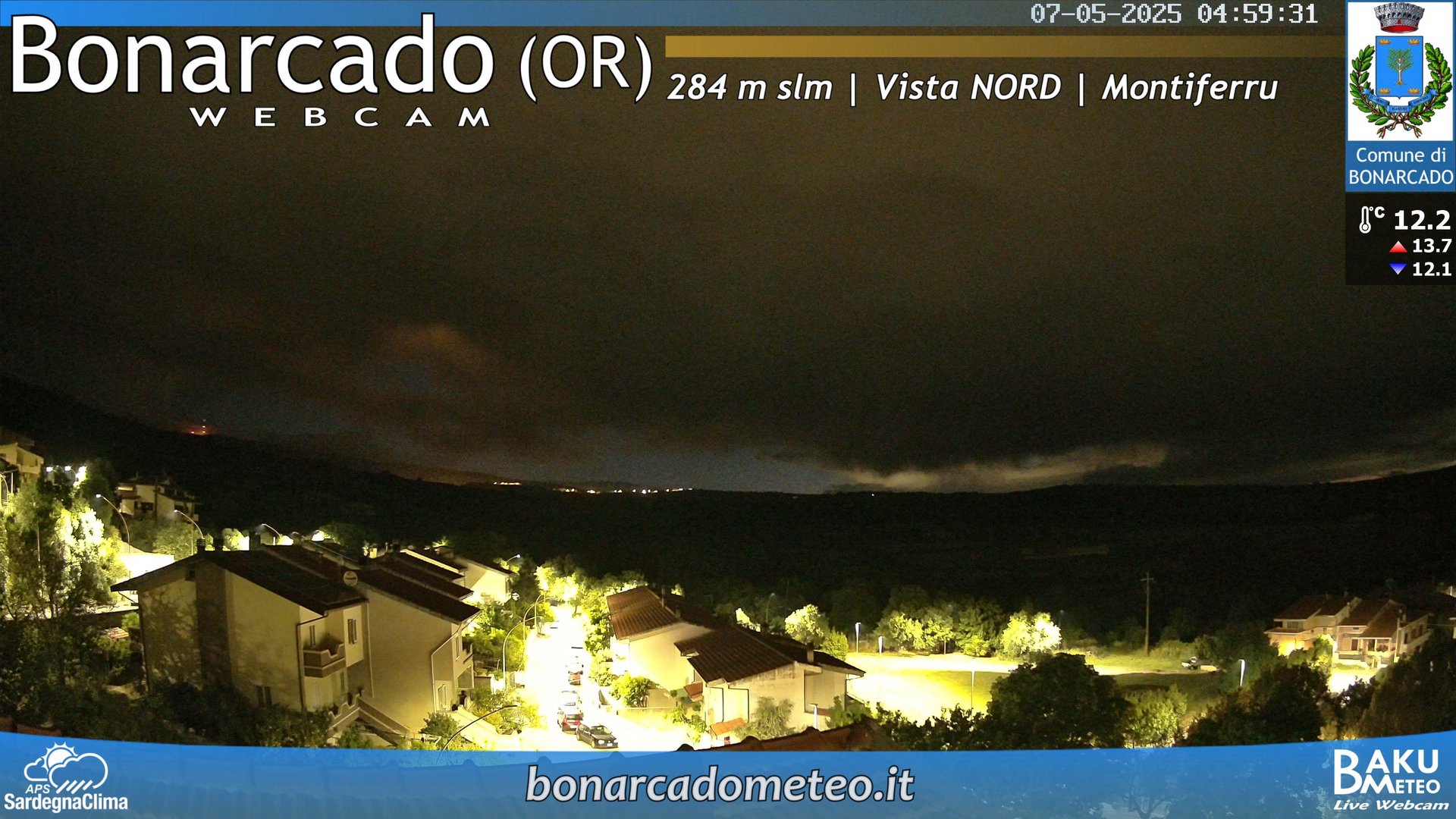time-lapse frame, Bonarcado NORD webcam