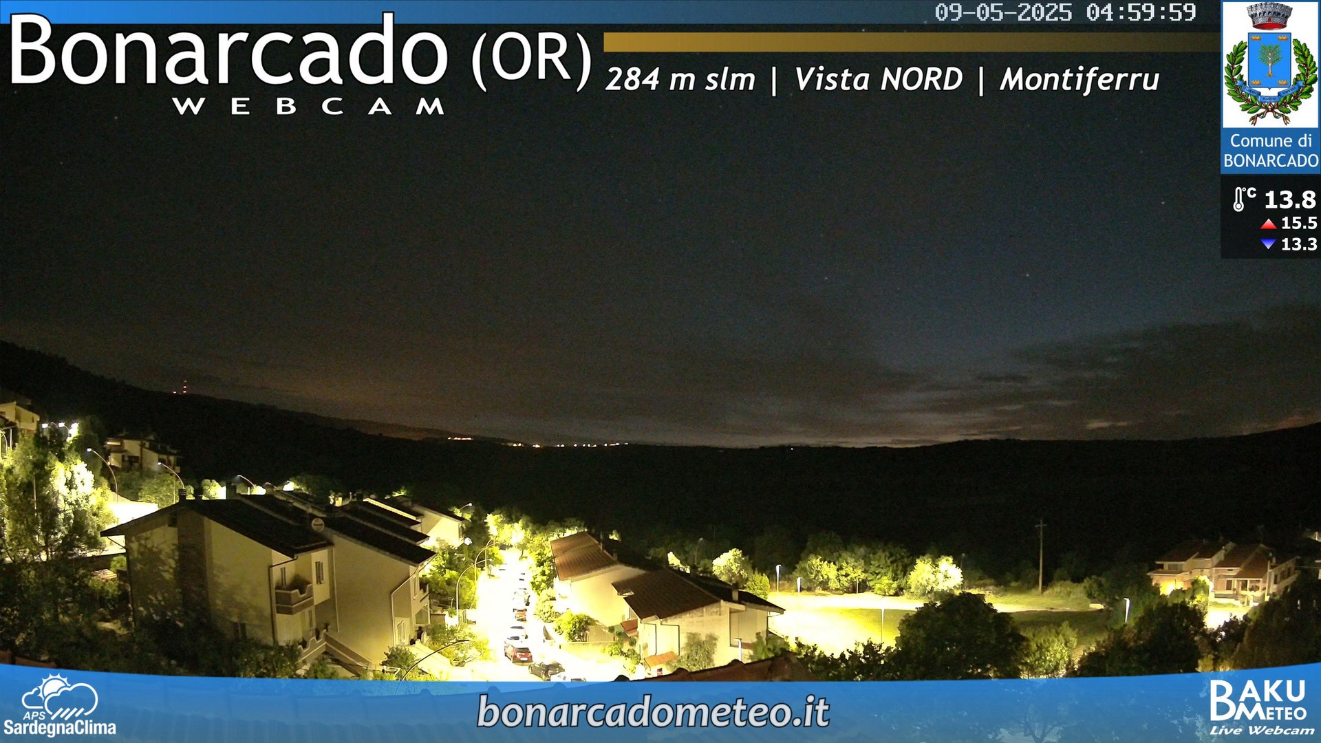 time-lapse frame, Bonarcado NORD webcam