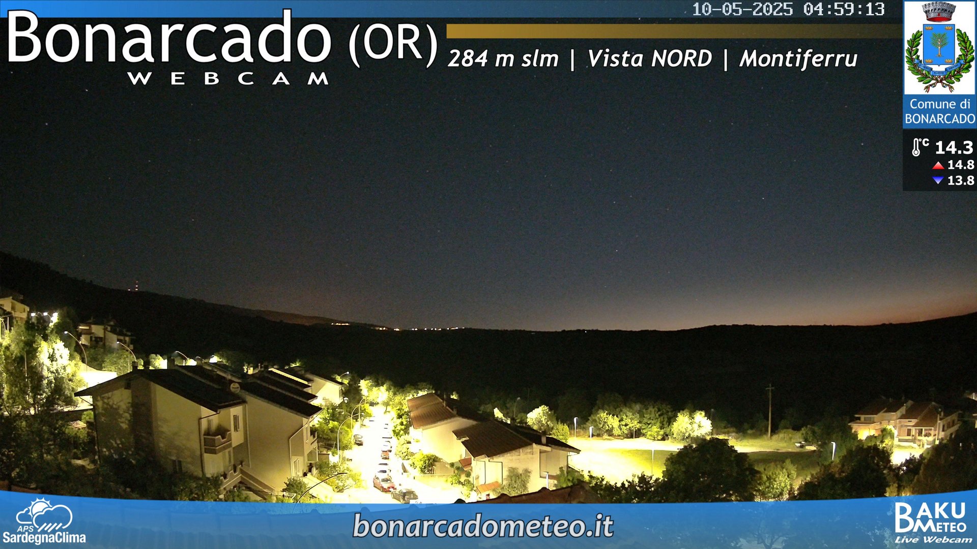 time-lapse frame, Bonarcado NORD webcam