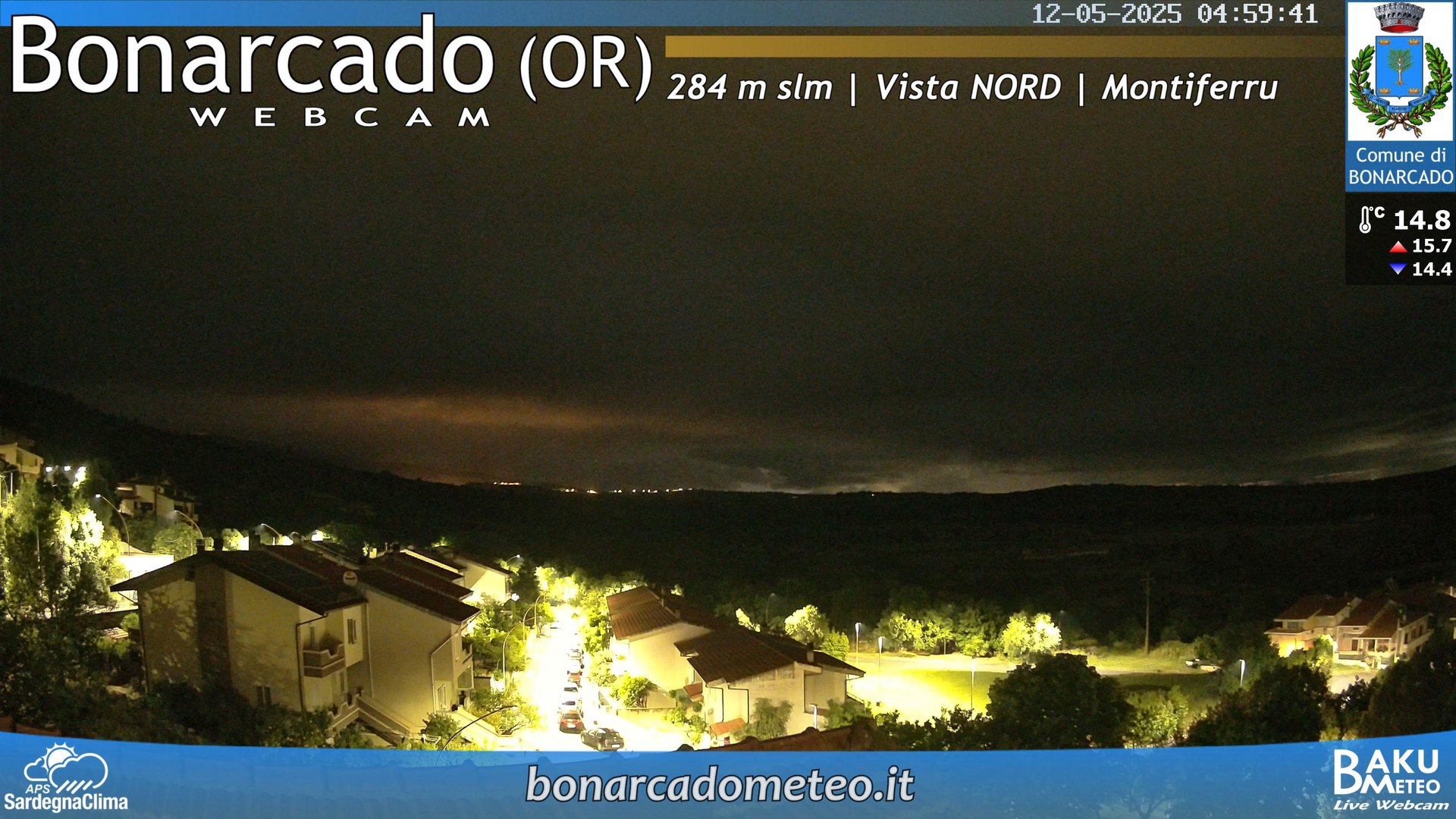 time-lapse frame, Bonarcado NORD webcam