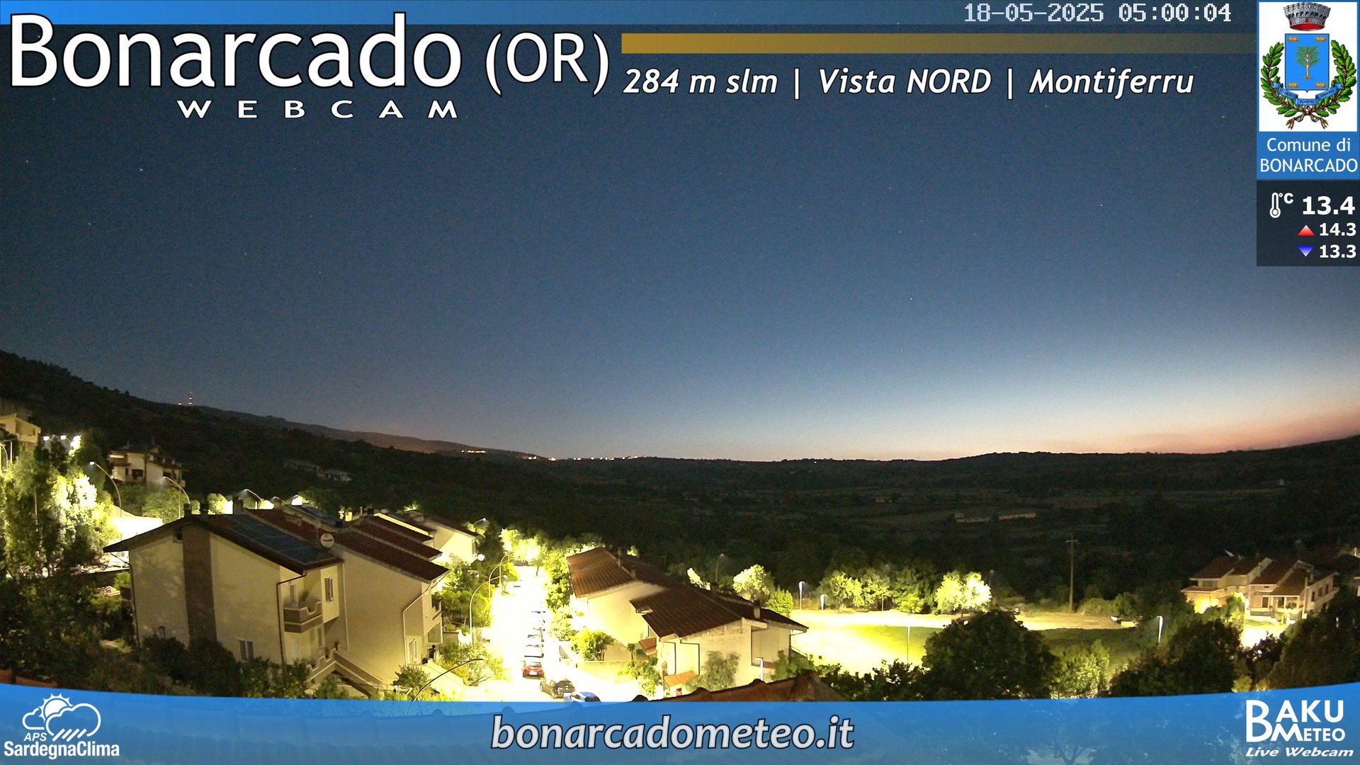 time-lapse frame, Bonarcado NORD webcam