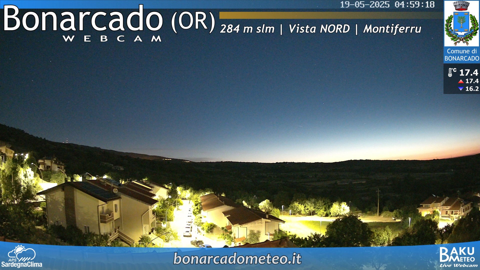 time-lapse frame, Bonarcado NORD webcam
