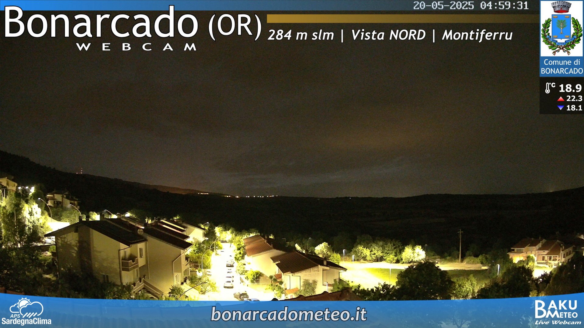 time-lapse frame, Bonarcado NORD webcam