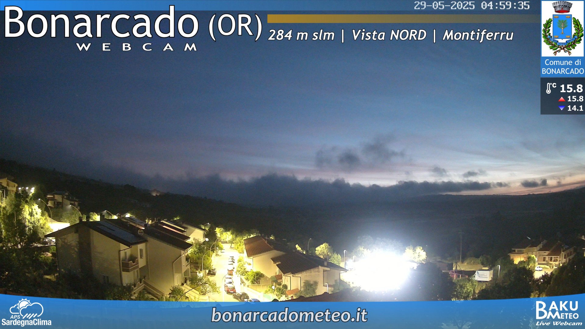 time-lapse frame, Bonarcado NORD webcam