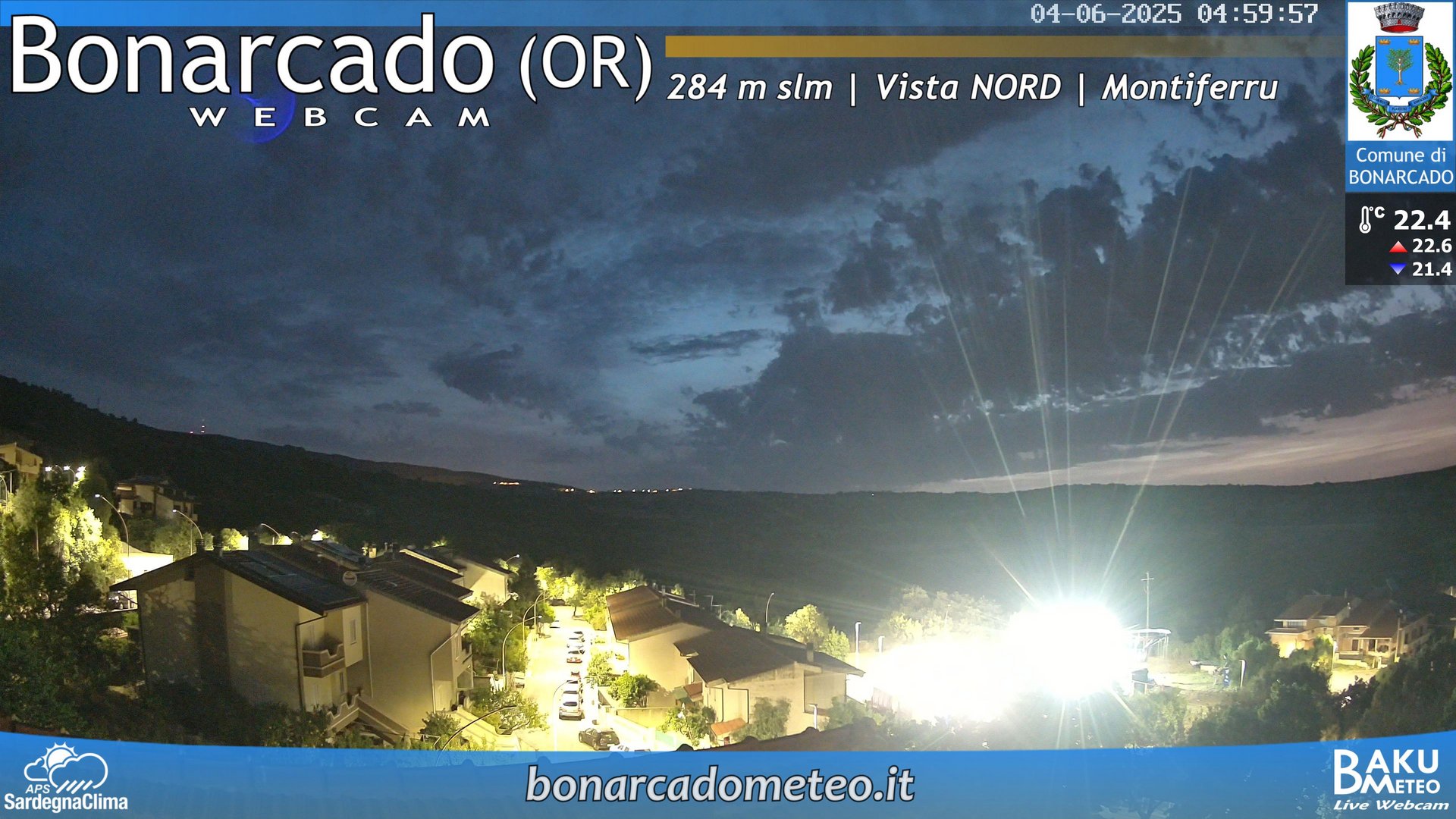time-lapse frame, Bonarcado NORD webcam