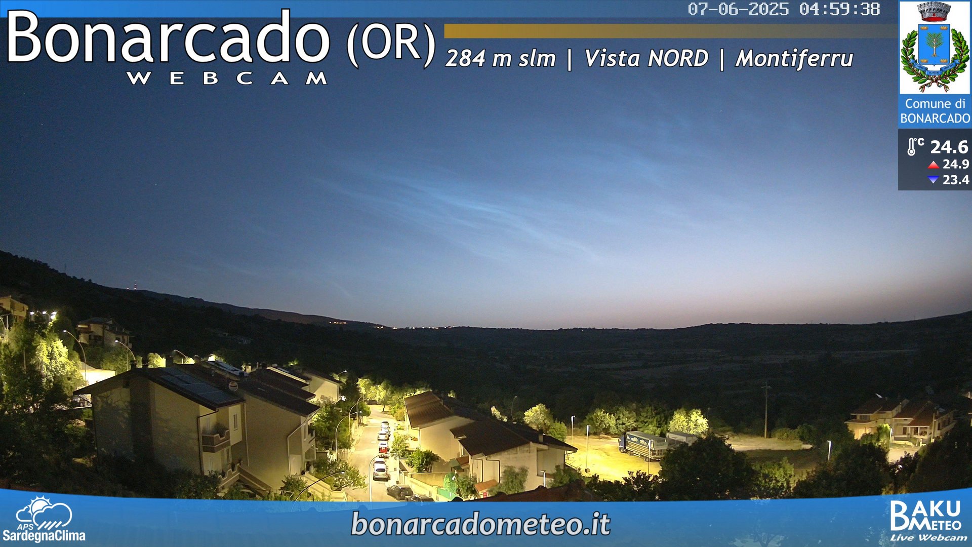time-lapse frame, Bonarcado NORD webcam