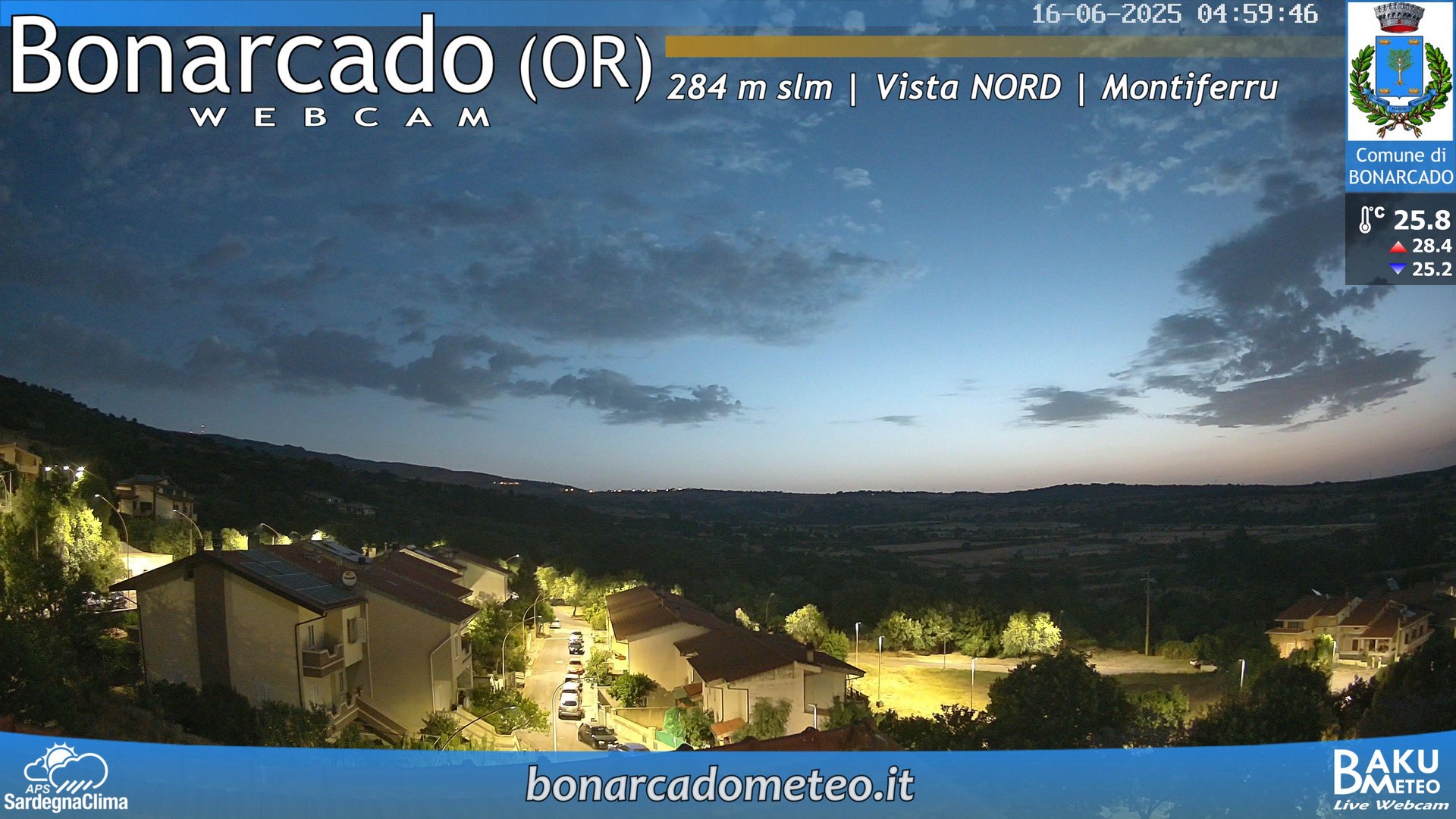 time-lapse frame, Bonarcado NORD webcam