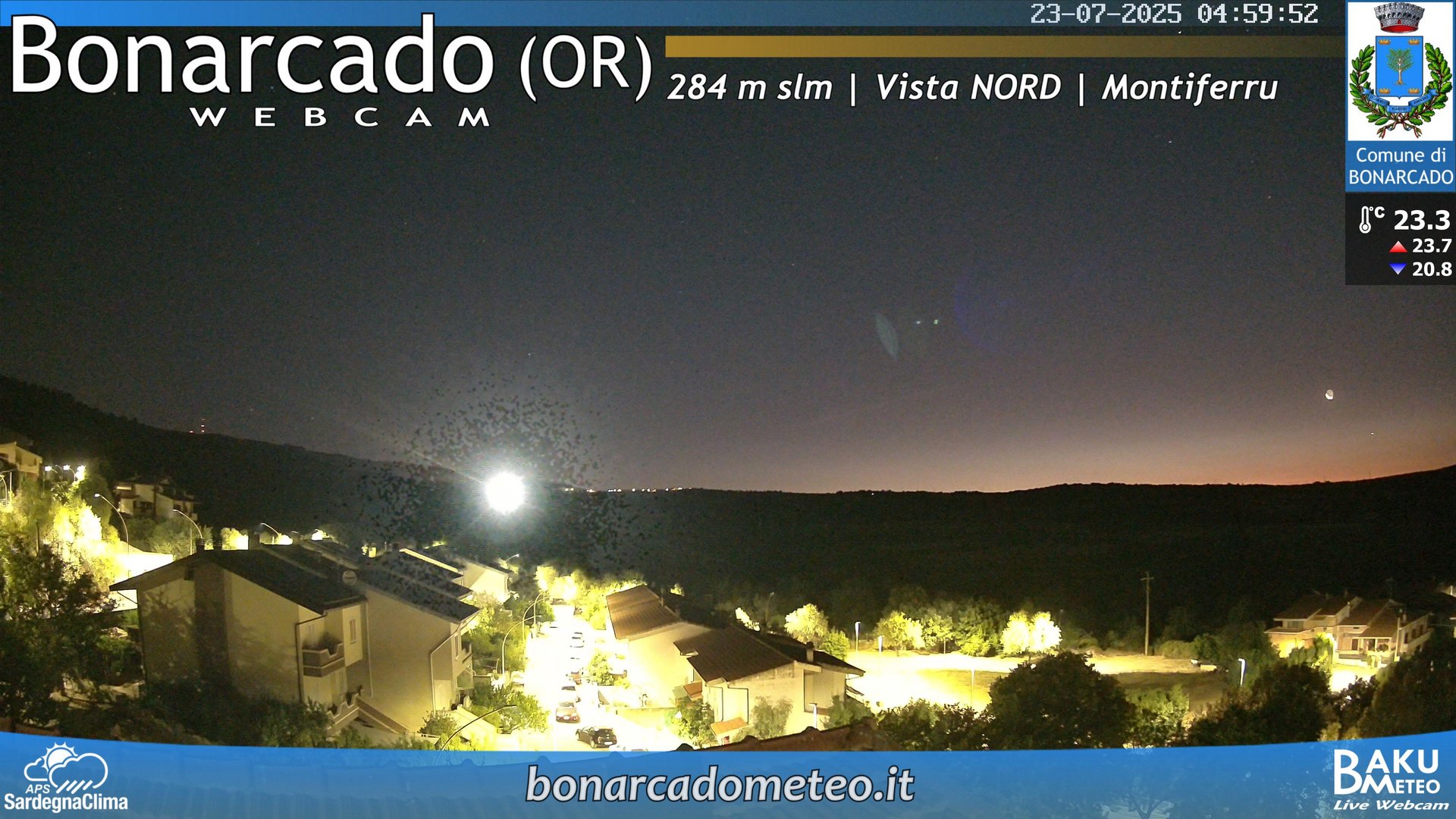time-lapse frame, Bonarcado NORD webcam