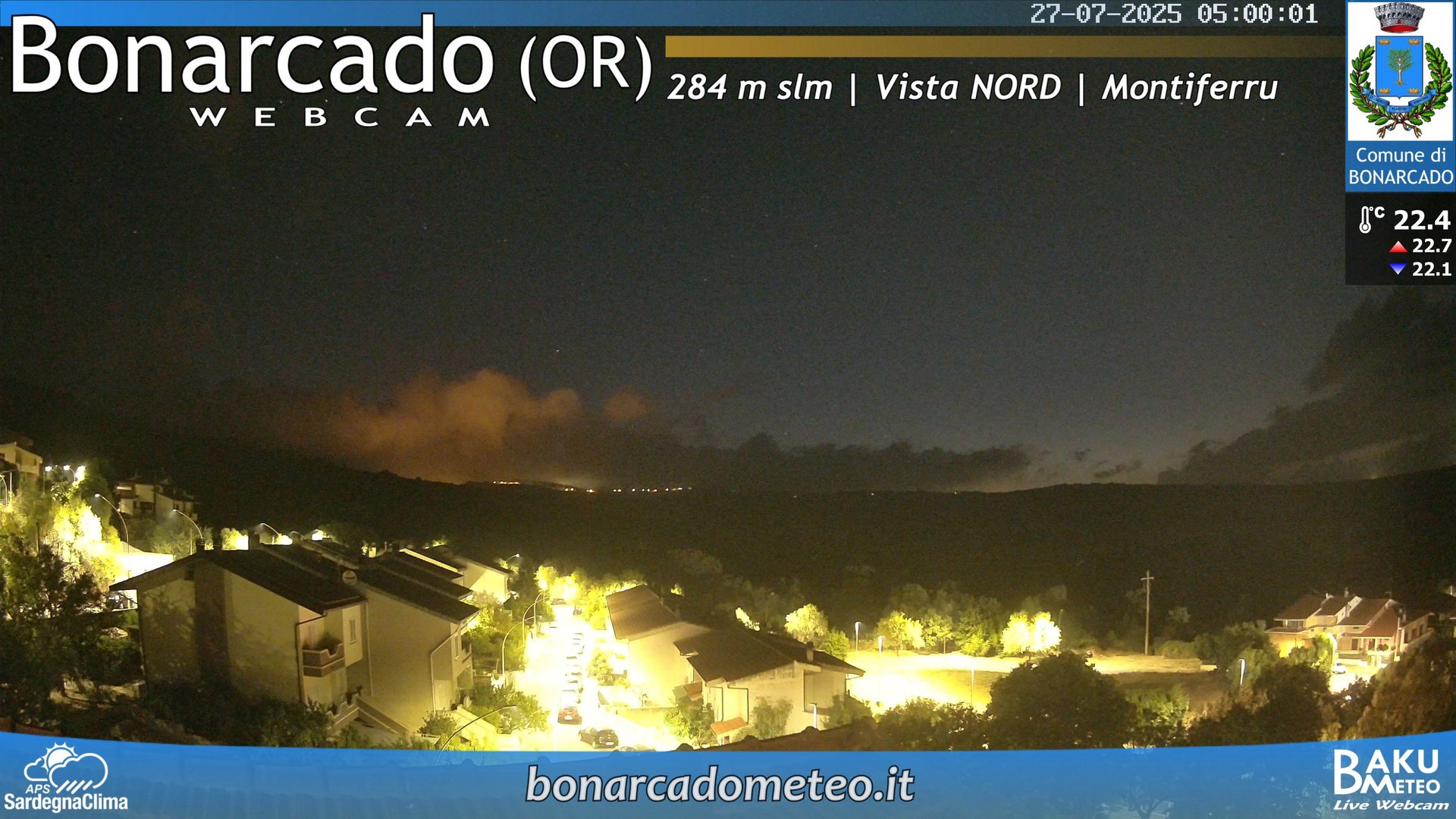 time-lapse frame, Bonarcado NORD webcam