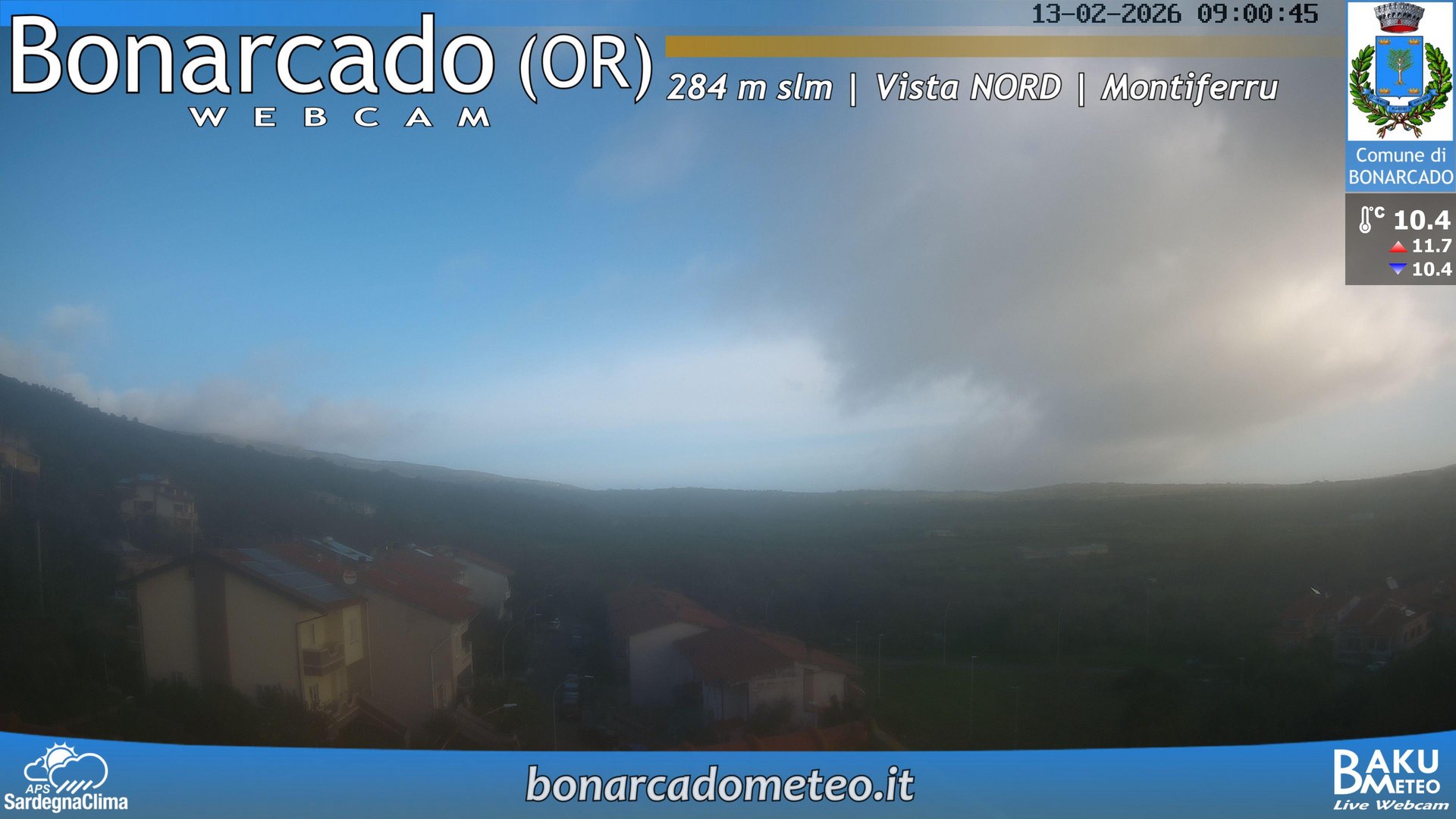 time-lapse frame, Bonarcado NORD webcam