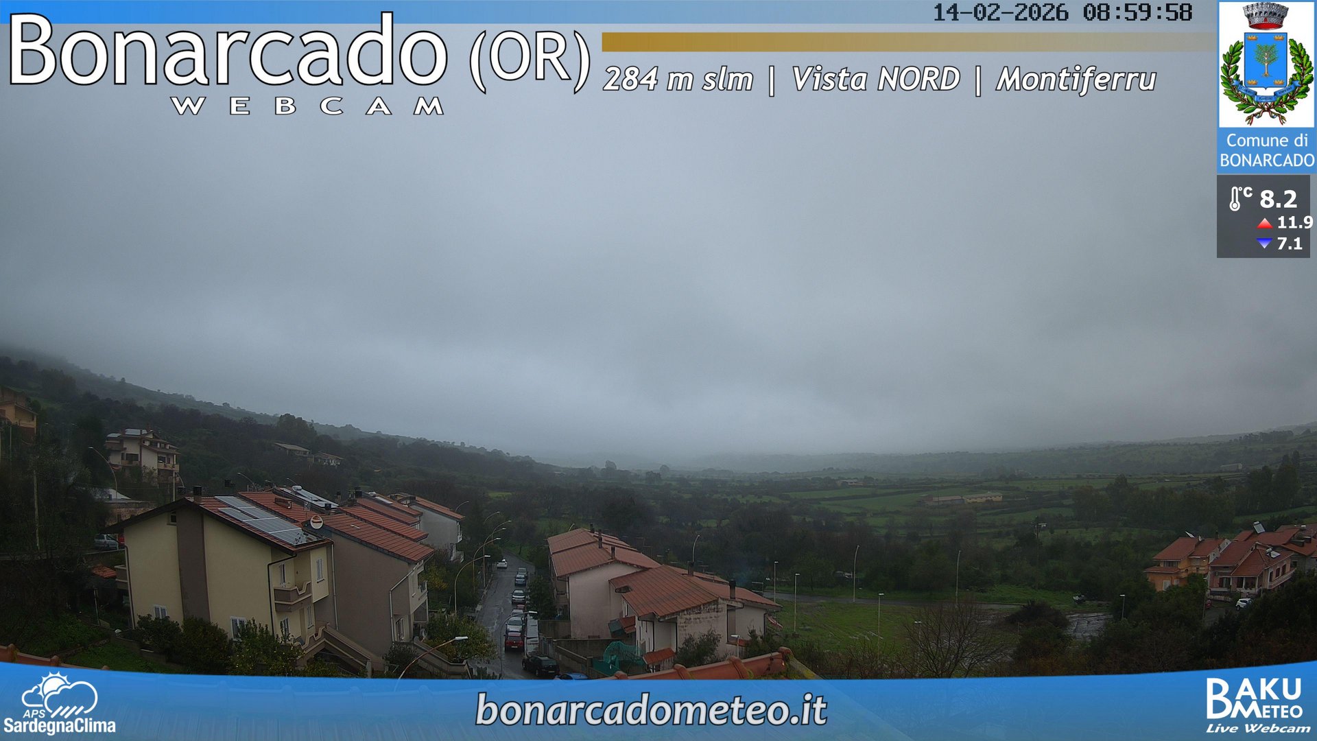 time-lapse frame, Bonarcado NORD webcam