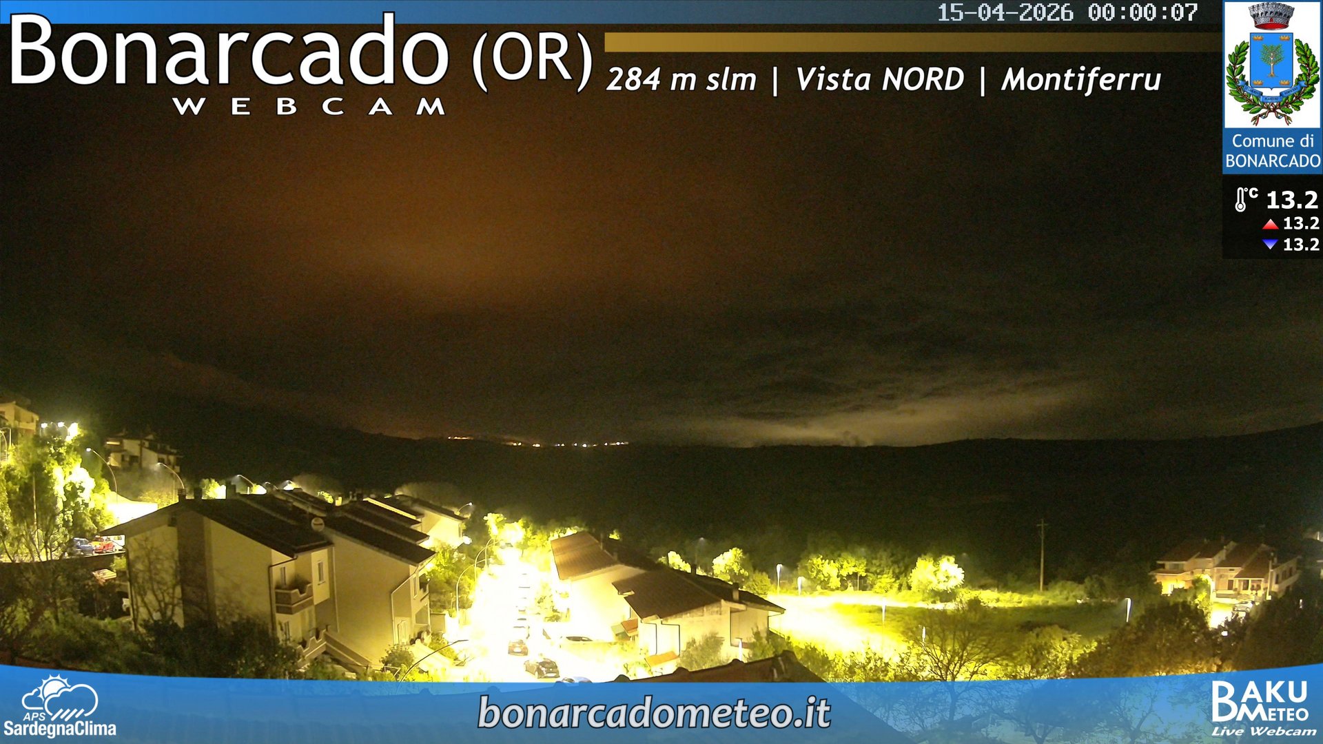 time-lapse frame, Bonarcado NORD webcam