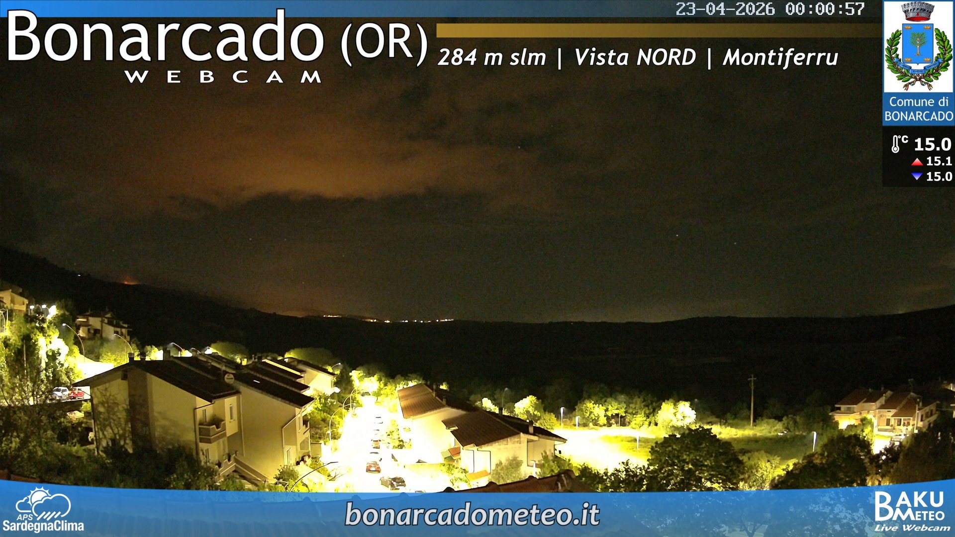 time-lapse frame, Bonarcado NORD webcam