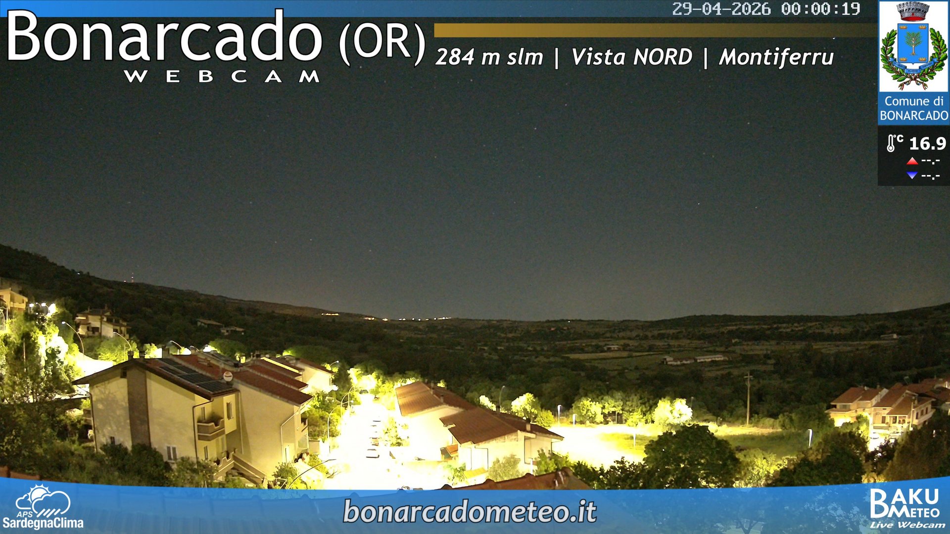time-lapse frame, Bonarcado NORD webcam