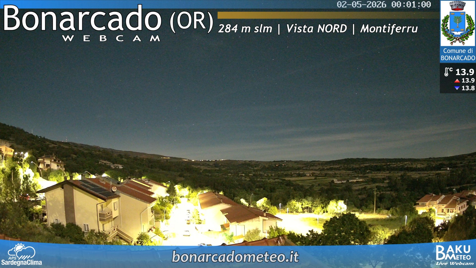 time-lapse frame, Bonarcado NORD webcam