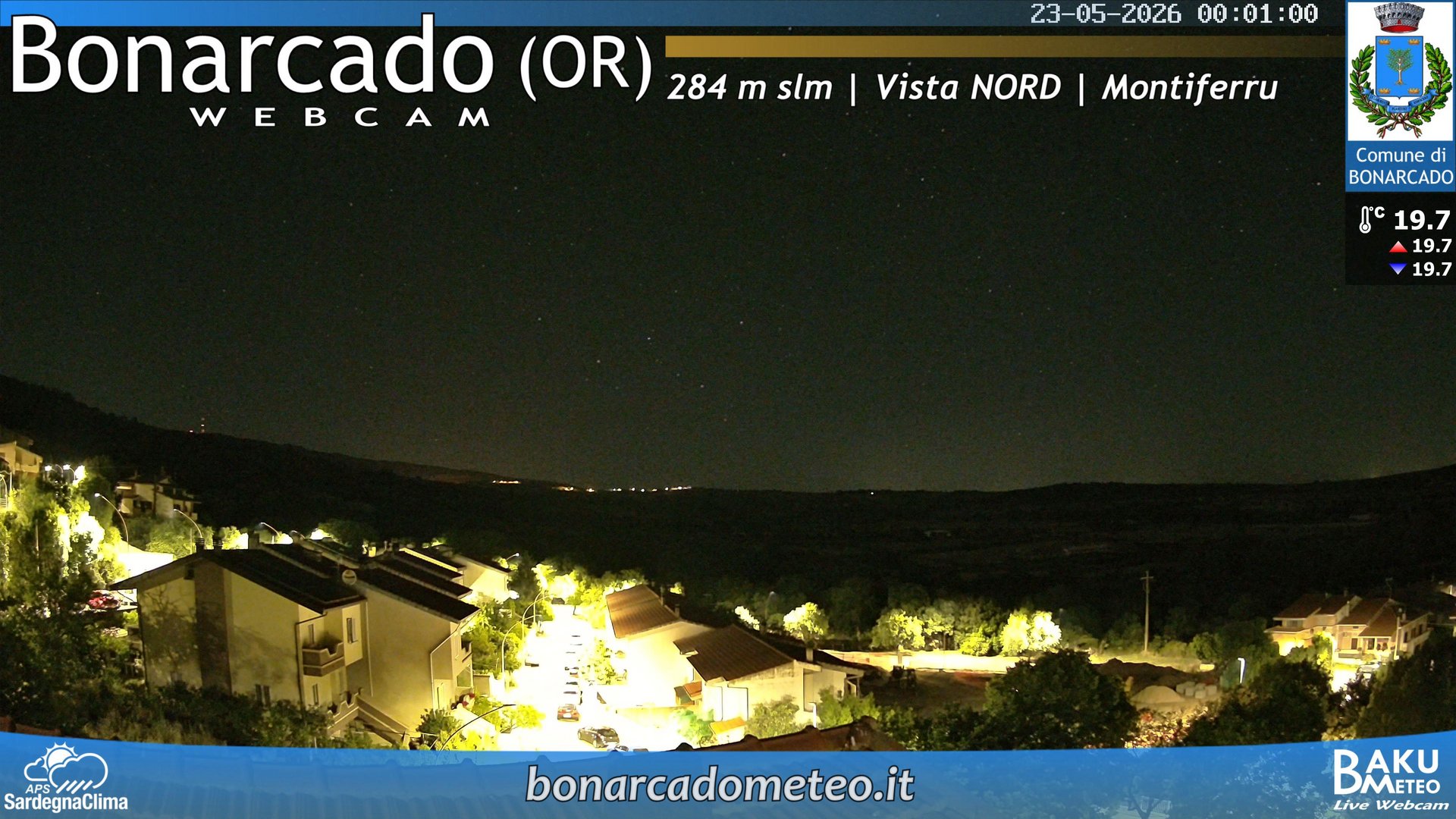 time-lapse frame, Bonarcado NORD webcam