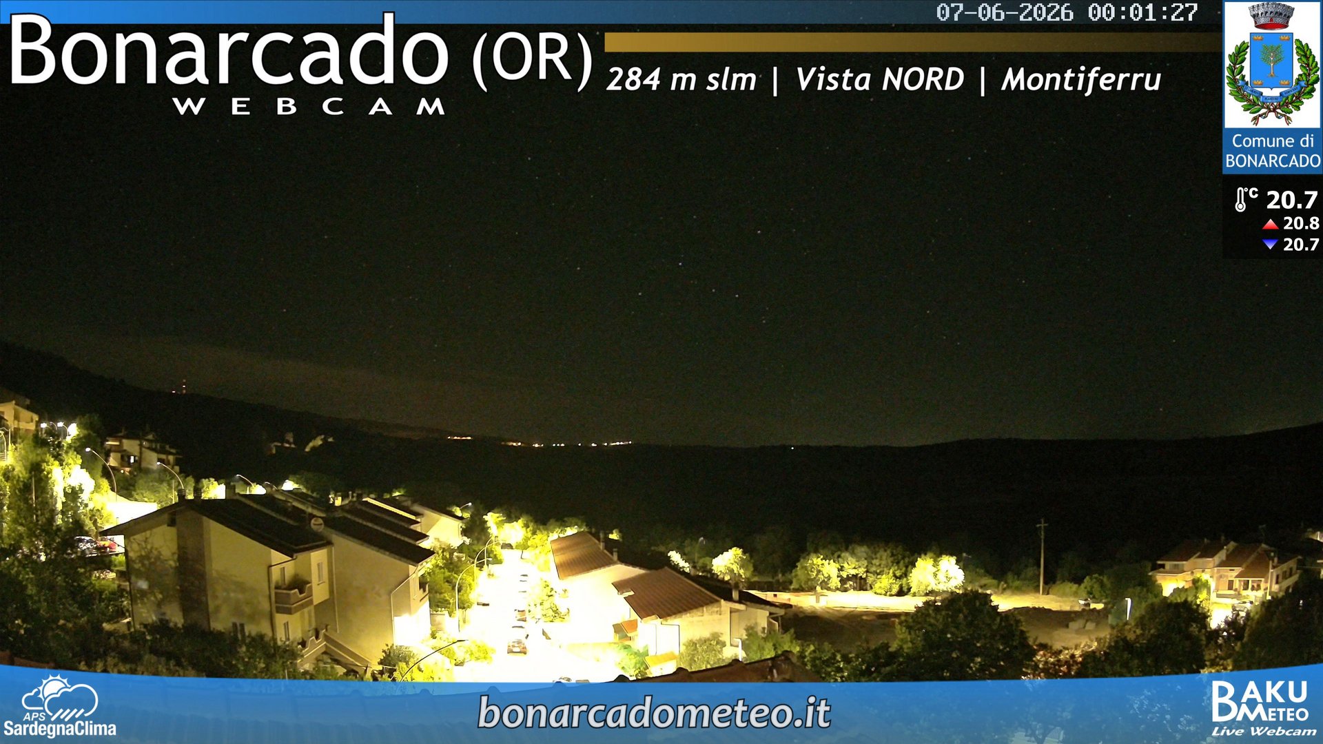 time-lapse frame, Bonarcado NORD webcam