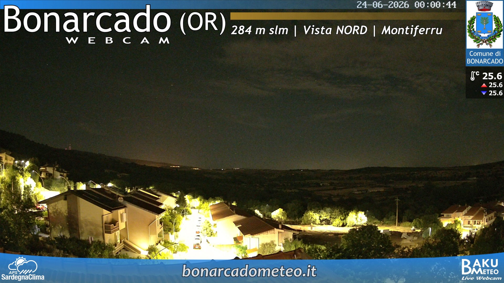 time-lapse frame, Bonarcado NORD webcam