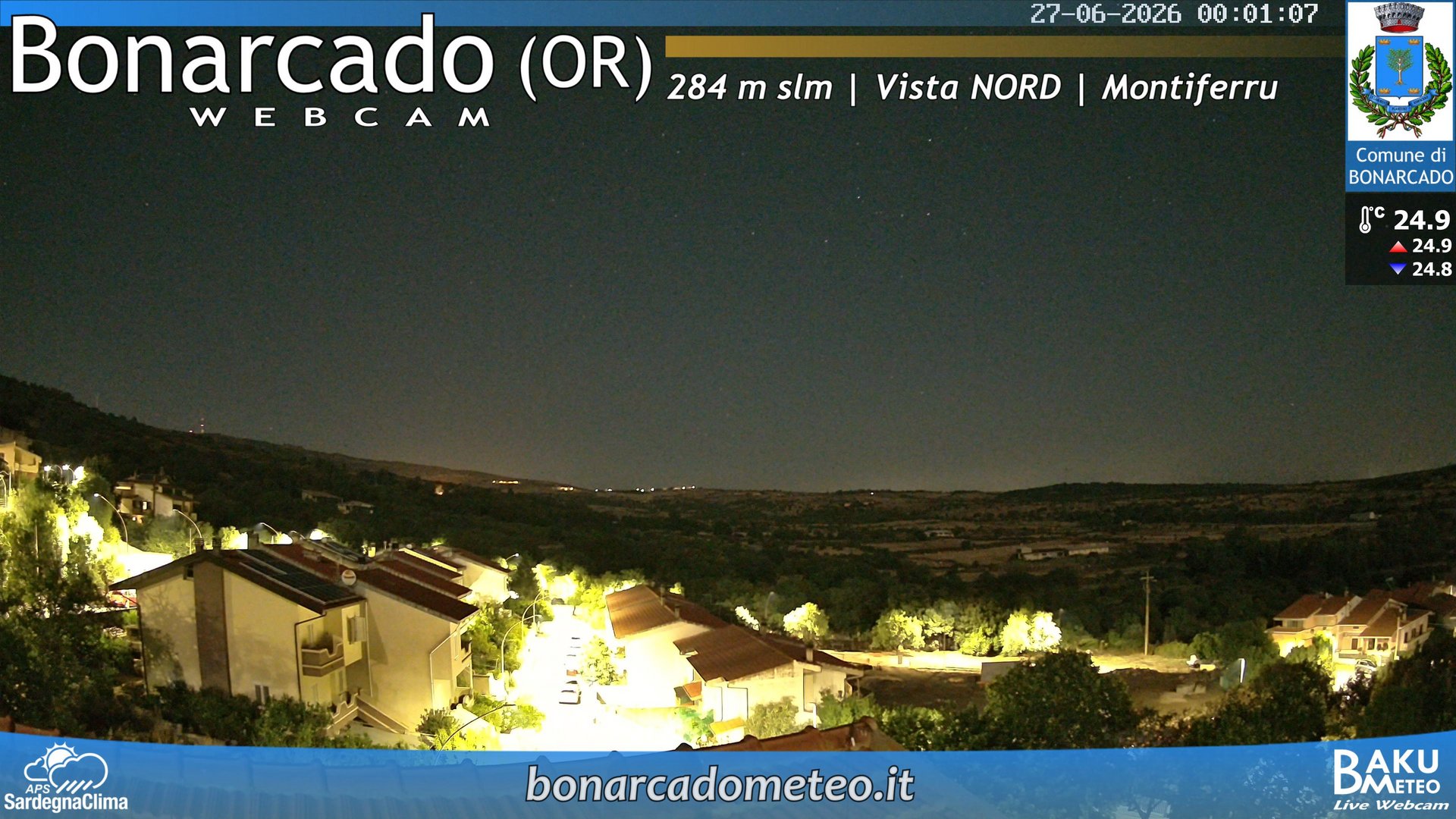 time-lapse frame, Bonarcado NORD webcam
