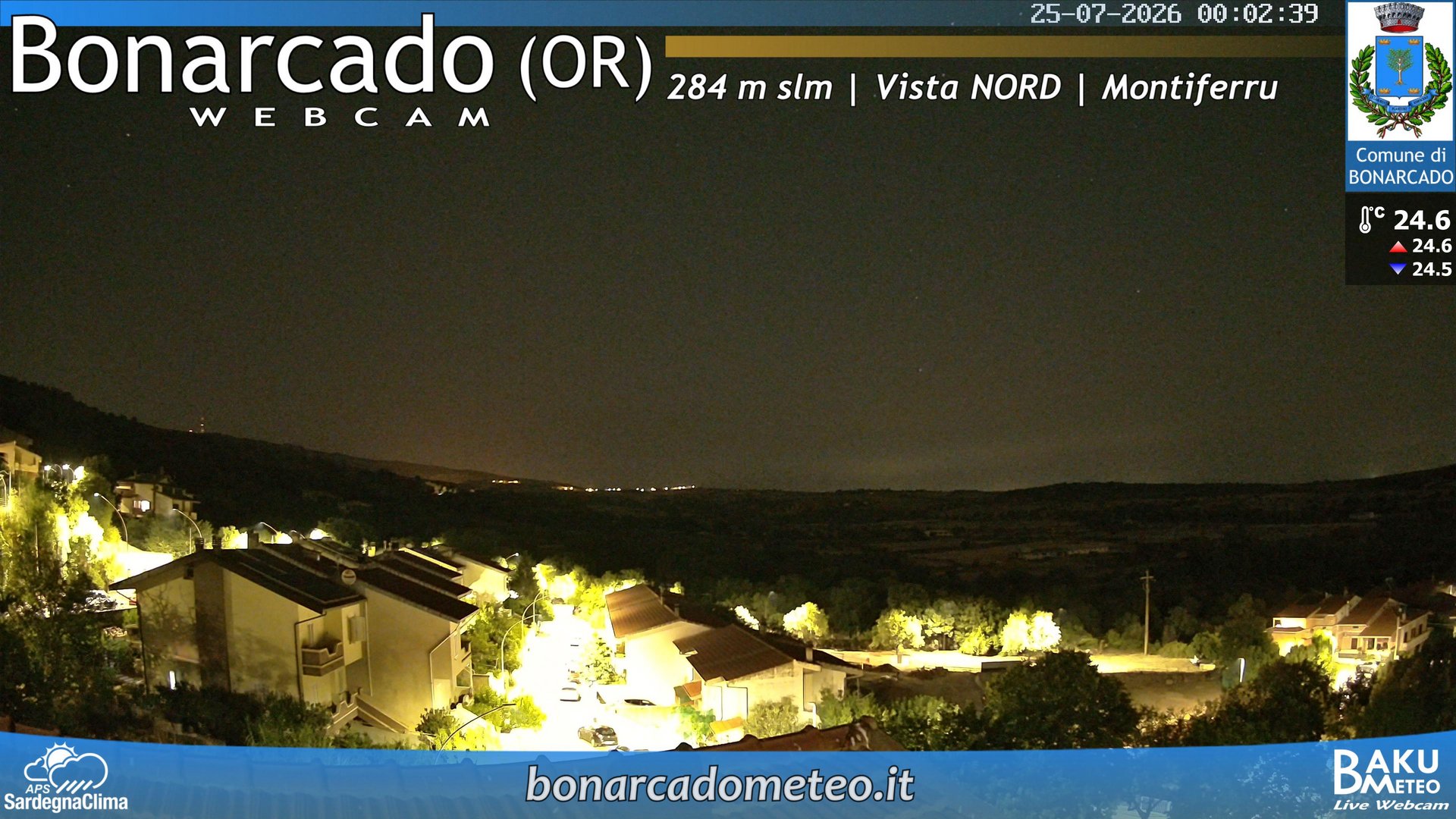 time-lapse frame, Bonarcado NORD webcam