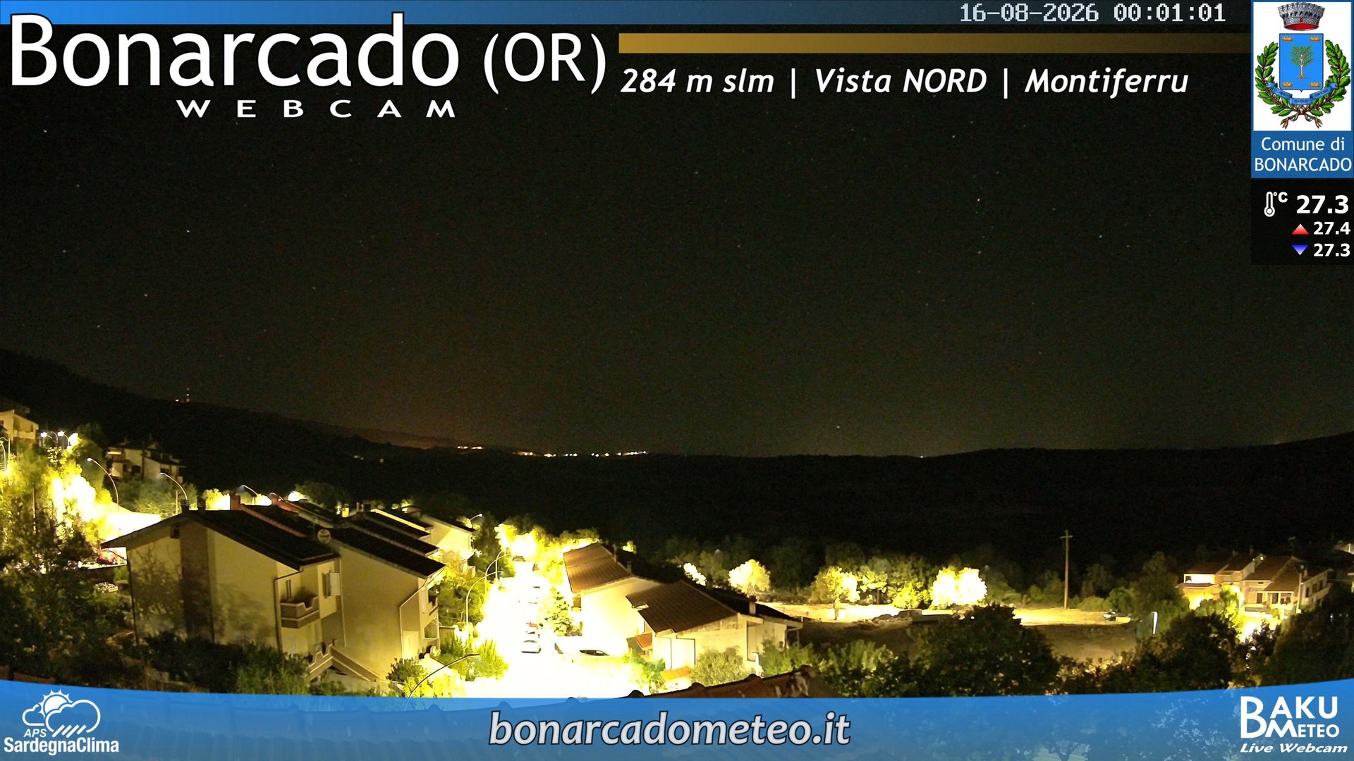 time-lapse frame, Bonarcado NORD webcam