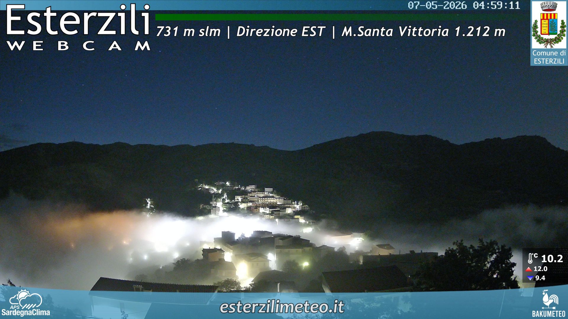 time-lapse frame, Esterzili webcam