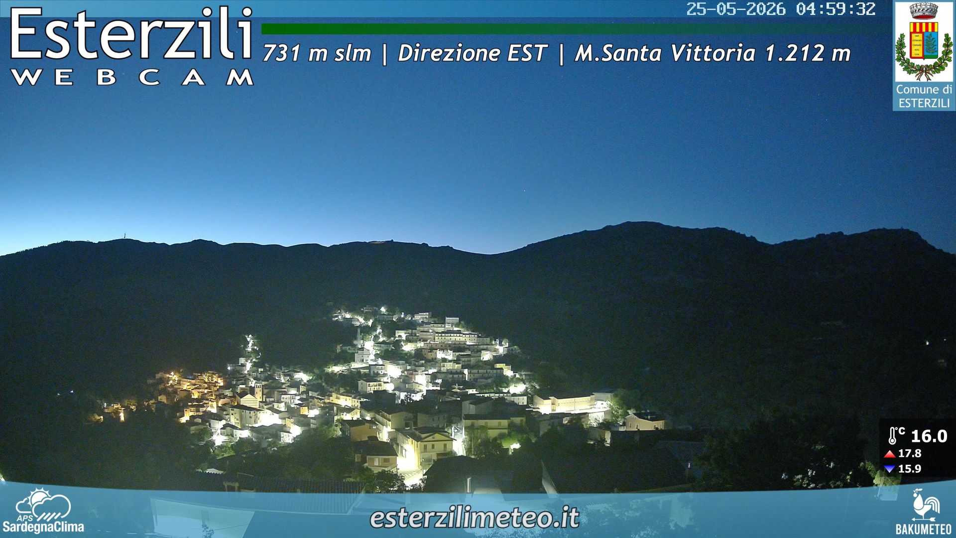 time-lapse frame, Esterzili webcam