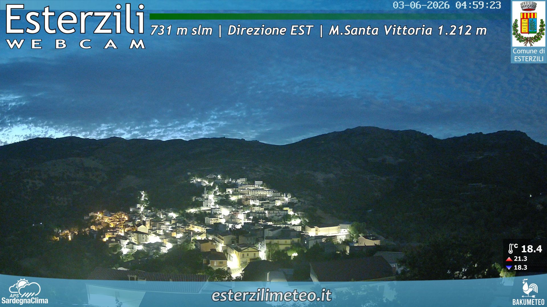 time-lapse frame, Esterzili webcam