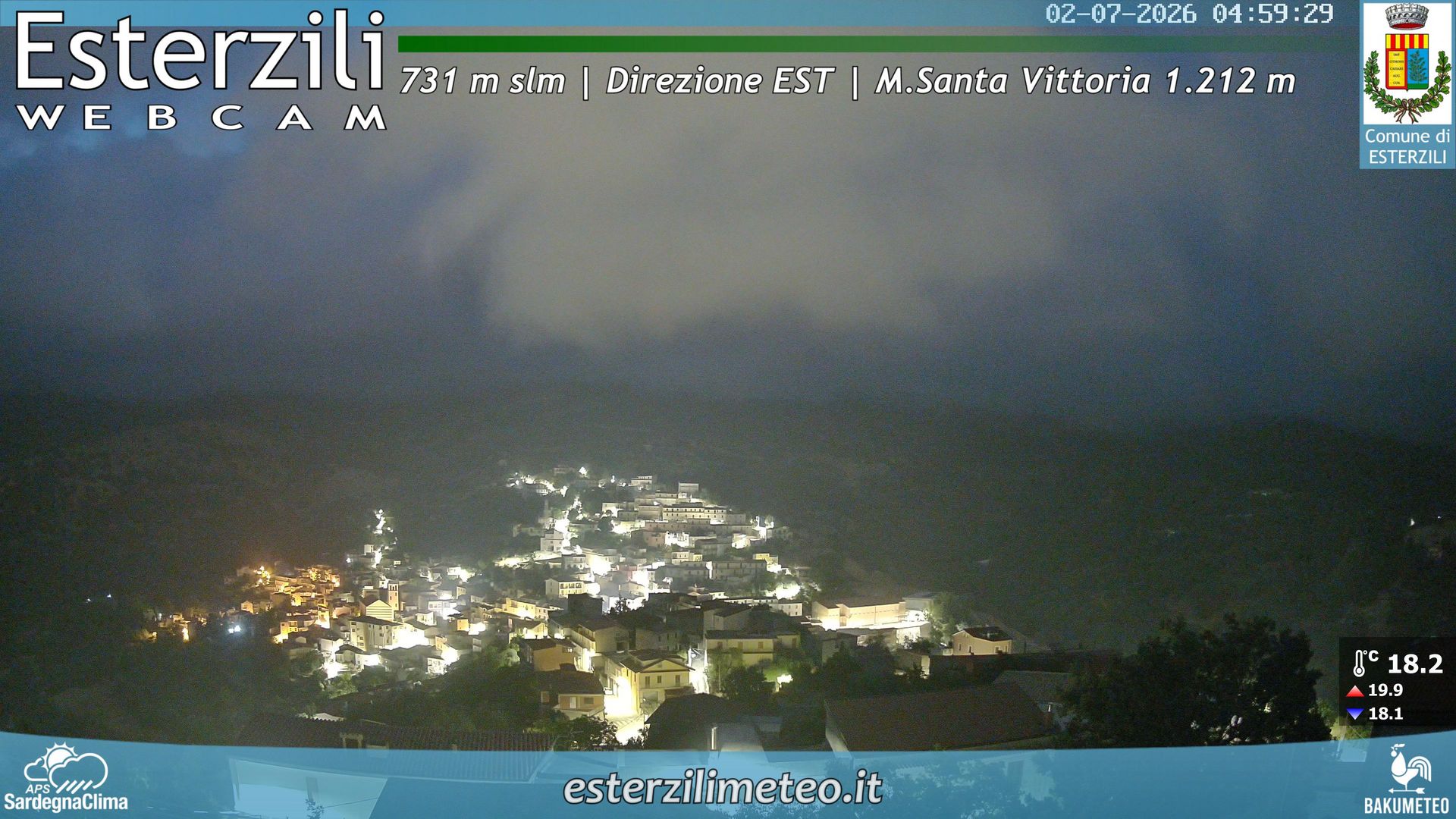 time-lapse frame, Esterzili webcam