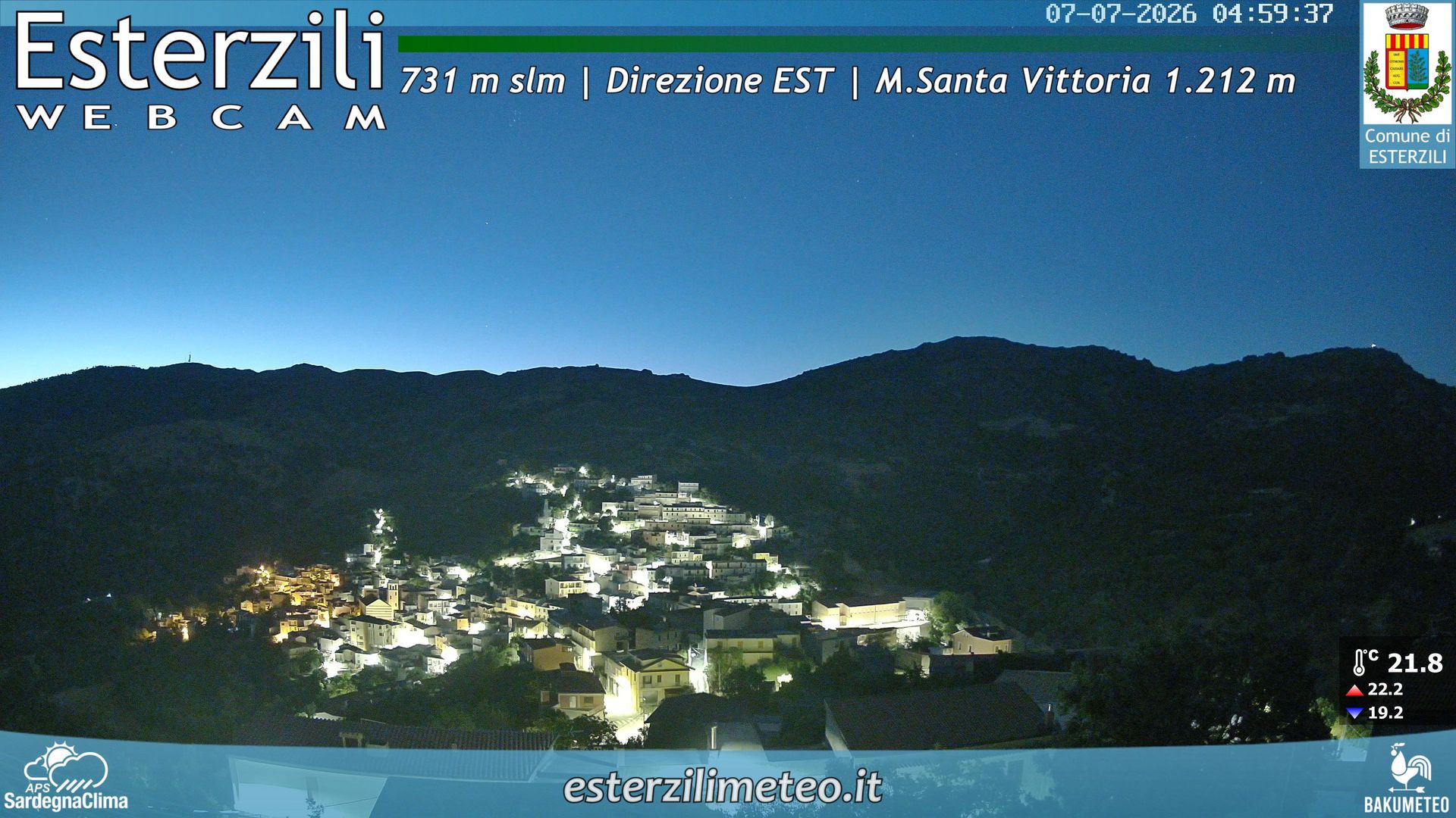 time-lapse frame, Esterzili webcam