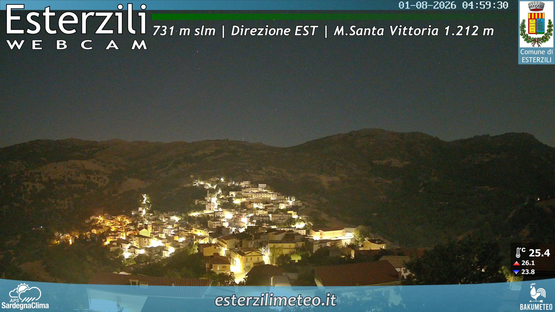time-lapse frame, Esterzili webcam