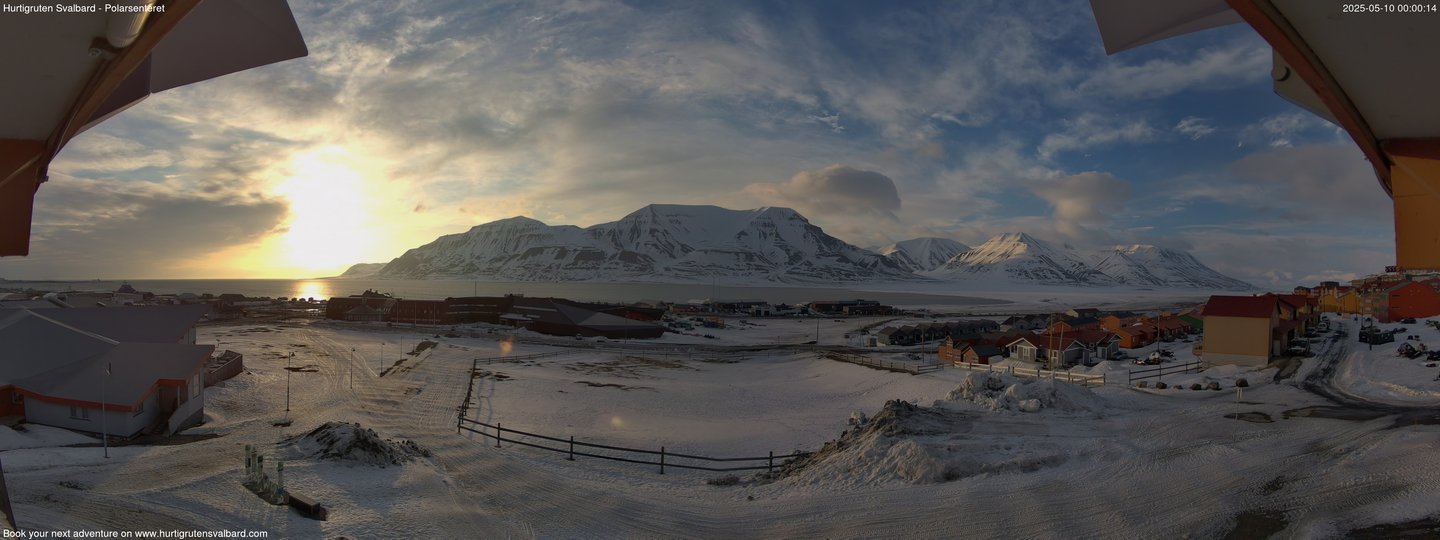 time-lapse frame, Hurtigruten Svalbard - Hiorthfjellet webcam